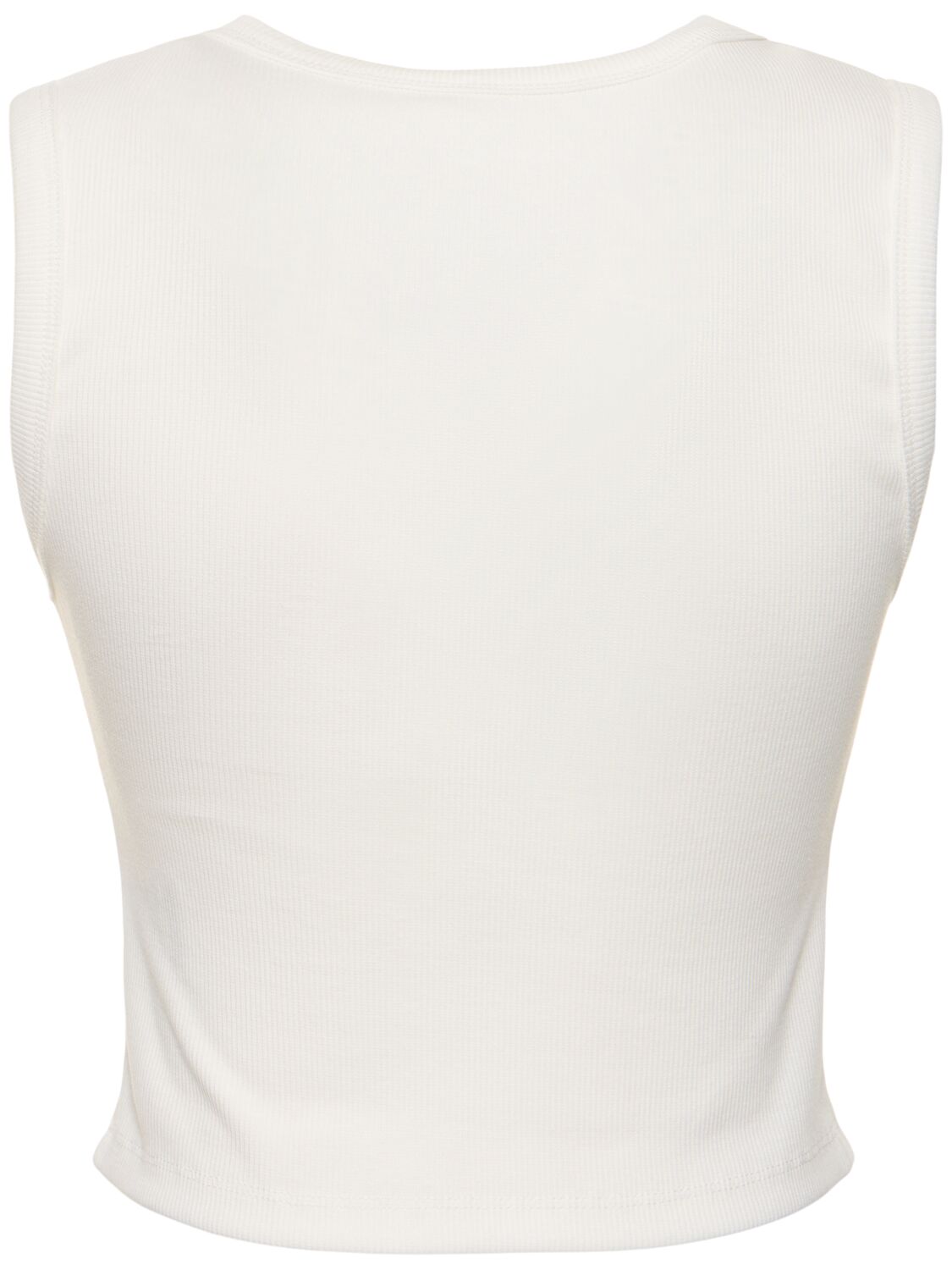Shop Dunst Essential Cropped Tank Top In White