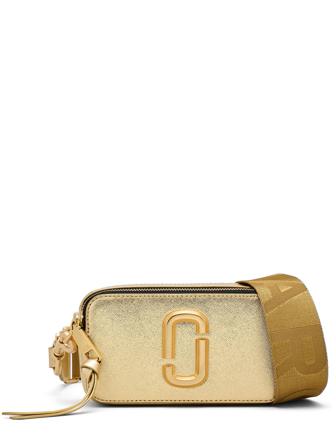 Marc Jacobs The Snapshot Leather Shoulder Bag In Gold