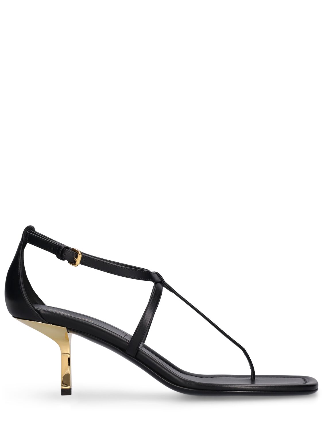 Michael Kors 55mm Anna Leather Sandals In Black