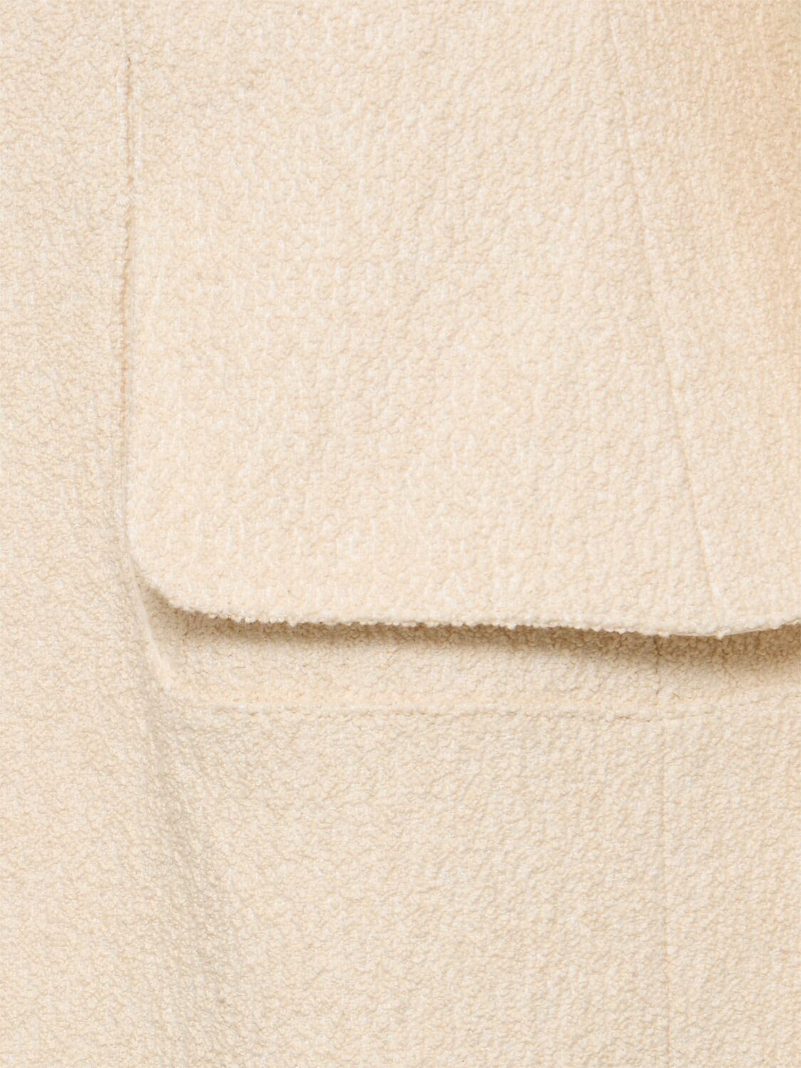 Shop Jacquemus Le Manteau Cubo Cotton Fleece Midi Coat In Off-white