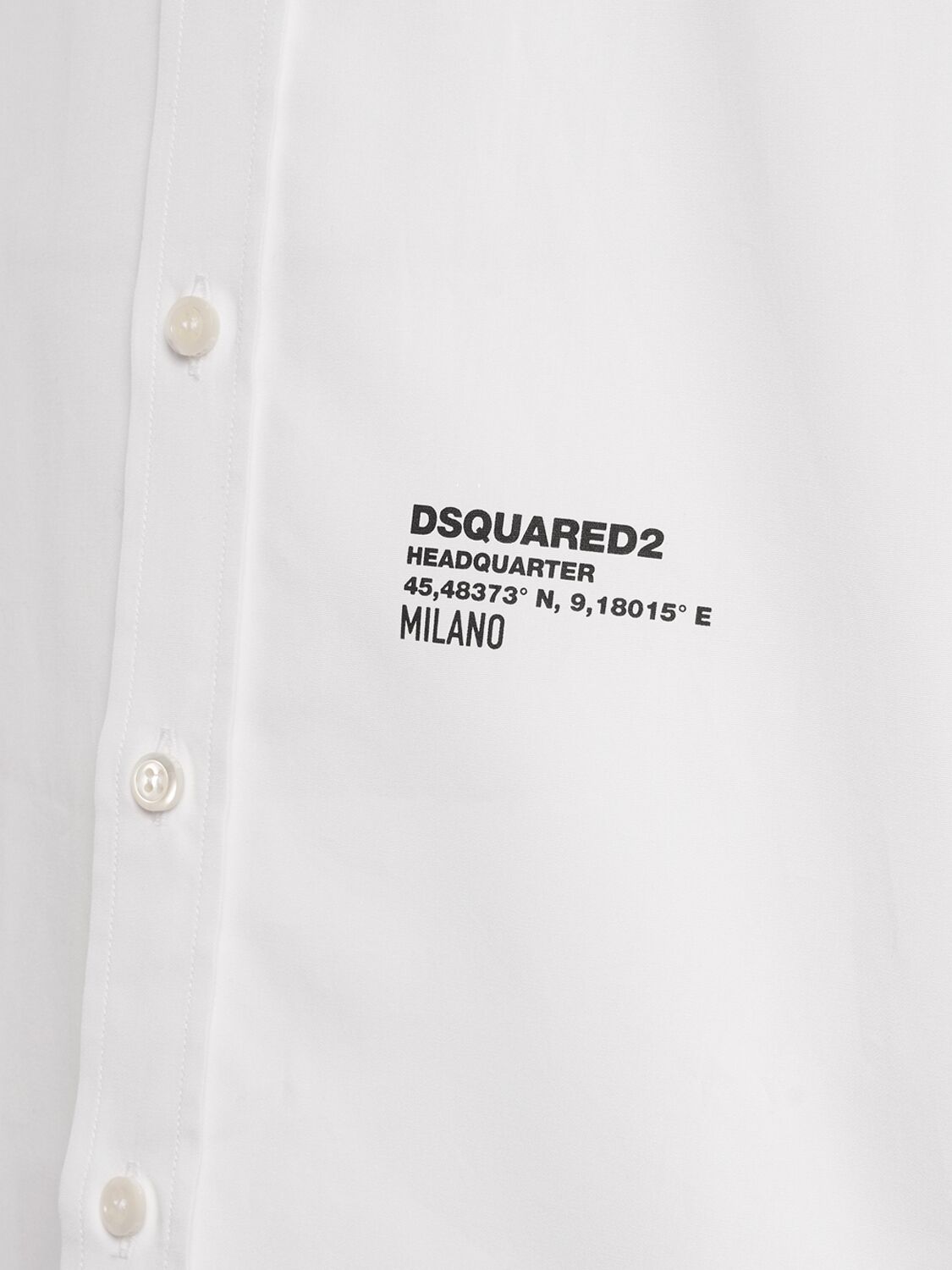 Shop Dsquared2 D2 Headquarter Dropped Shoulder Shirt In White