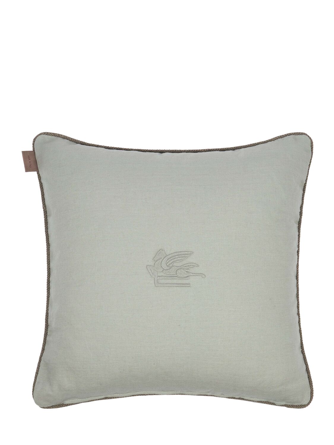 Shop Etro Calathea Embroidered Cushion In Beige
