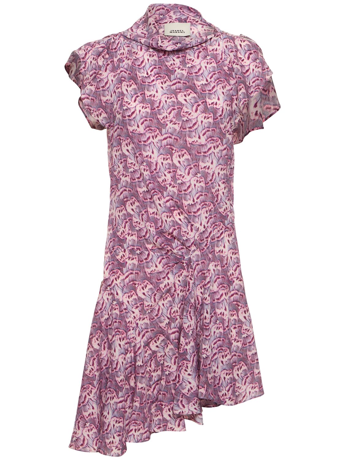 Image of Viona Printed Silk Blend Mini Dress