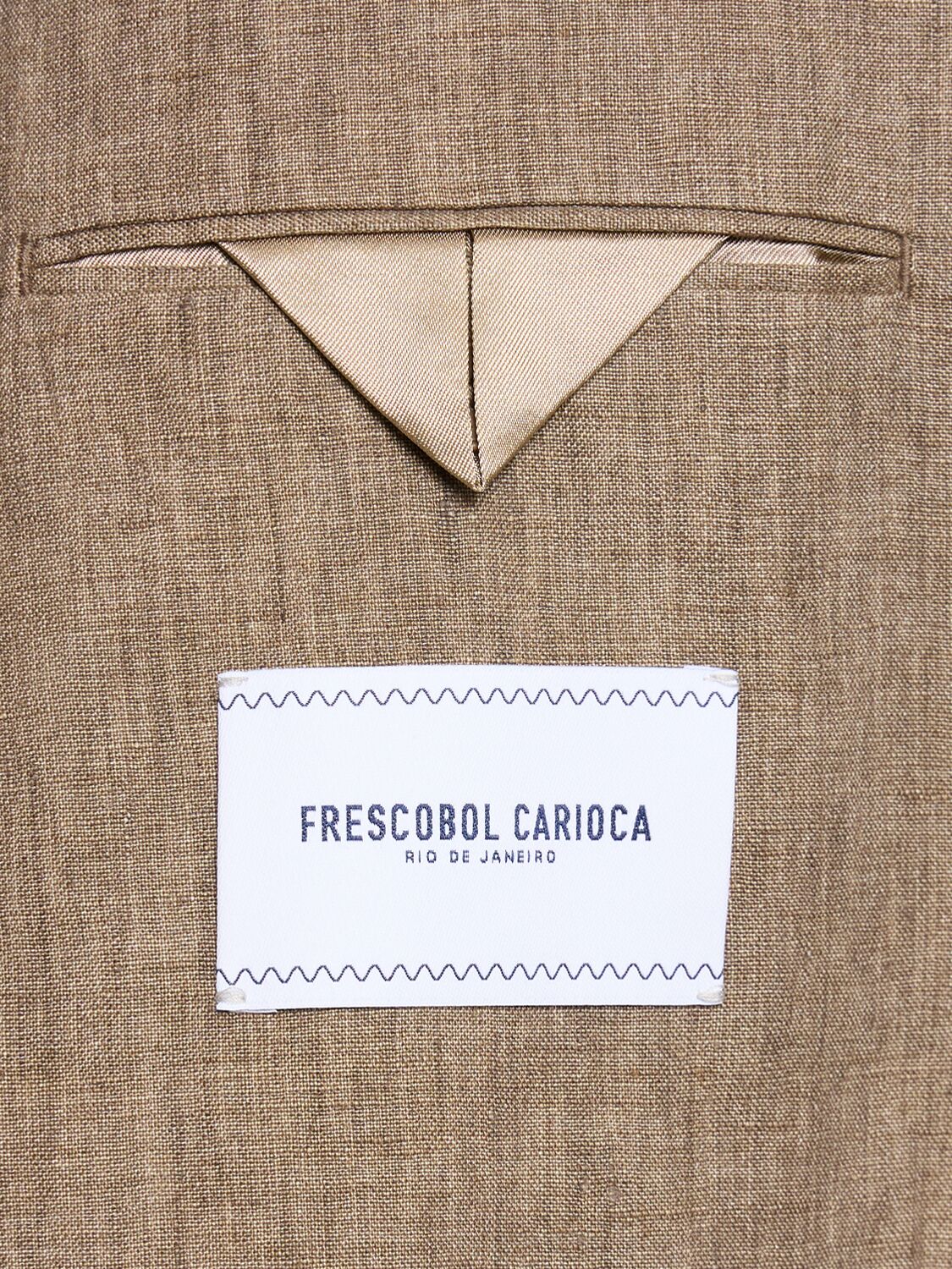 Shop Frescobol Carioca Paulo Linen Blazer In Brown