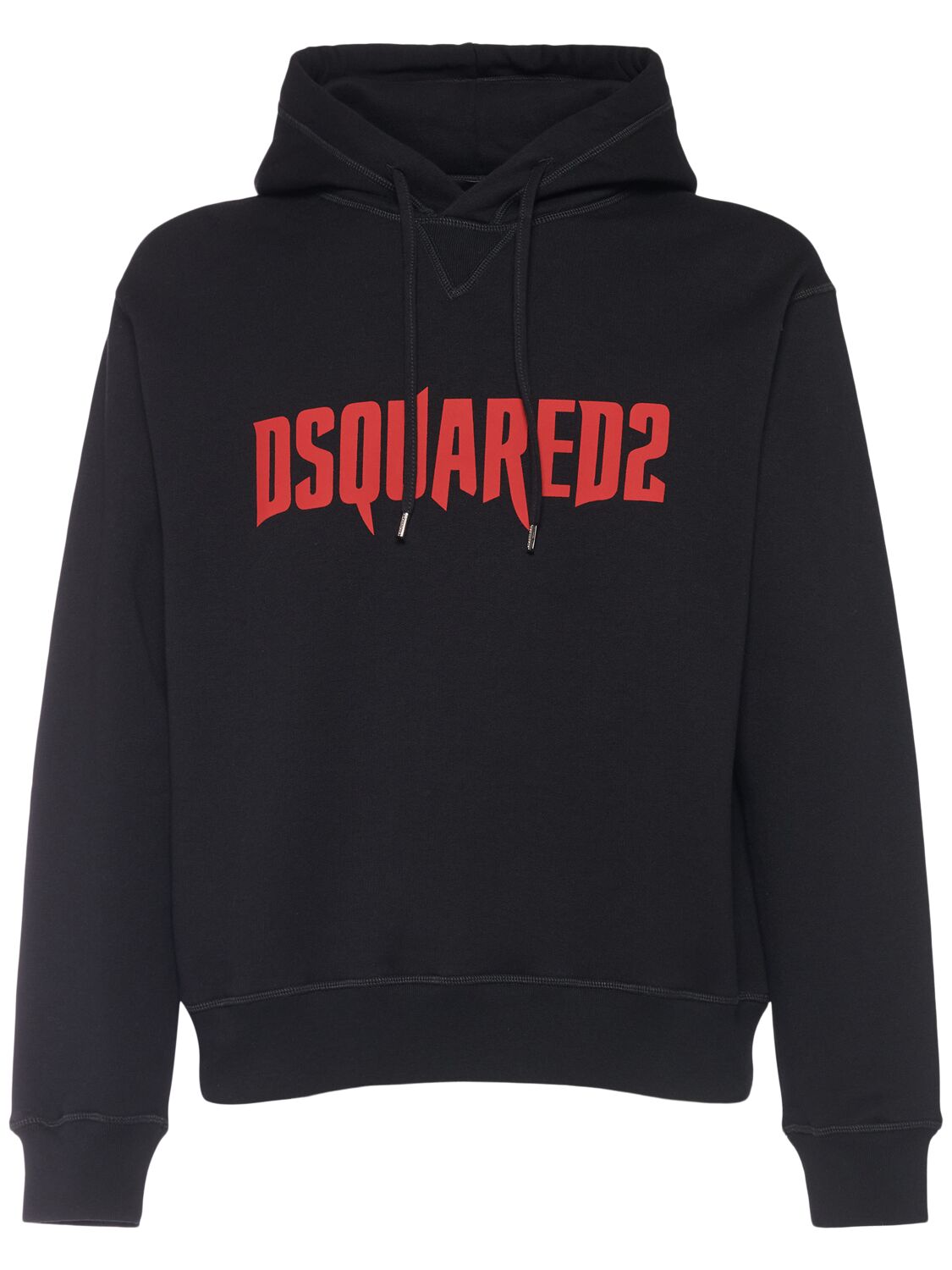 Dsquared2 Cool Fit Cotton Hoodie In Black