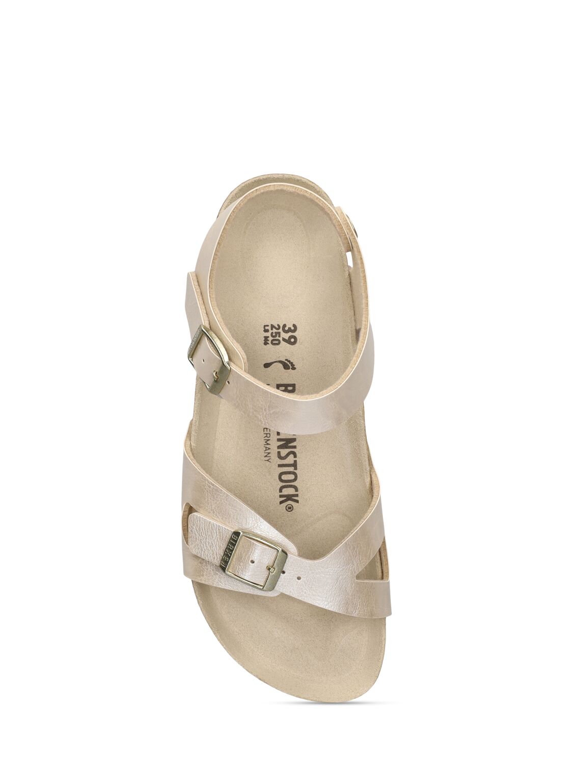 Shop Birkenstock Rio Faux Leather Sandals In White