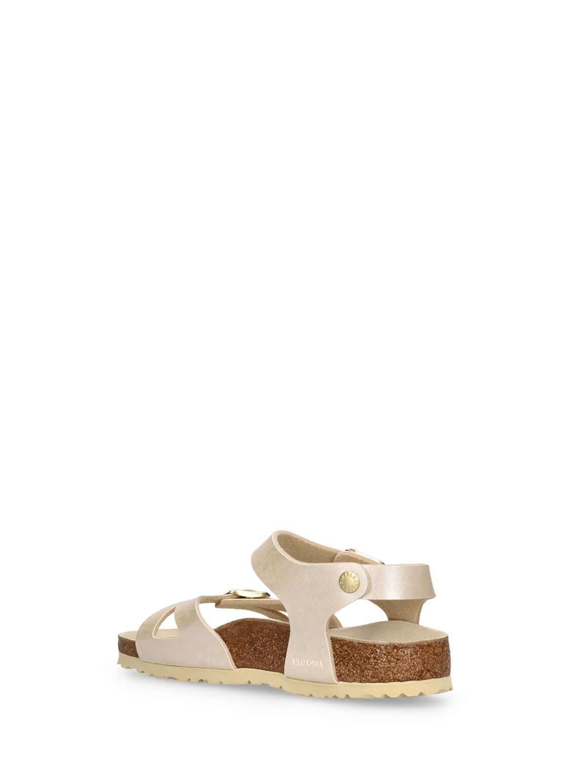 Shop Birkenstock Rio Faux Leather Sandals In White