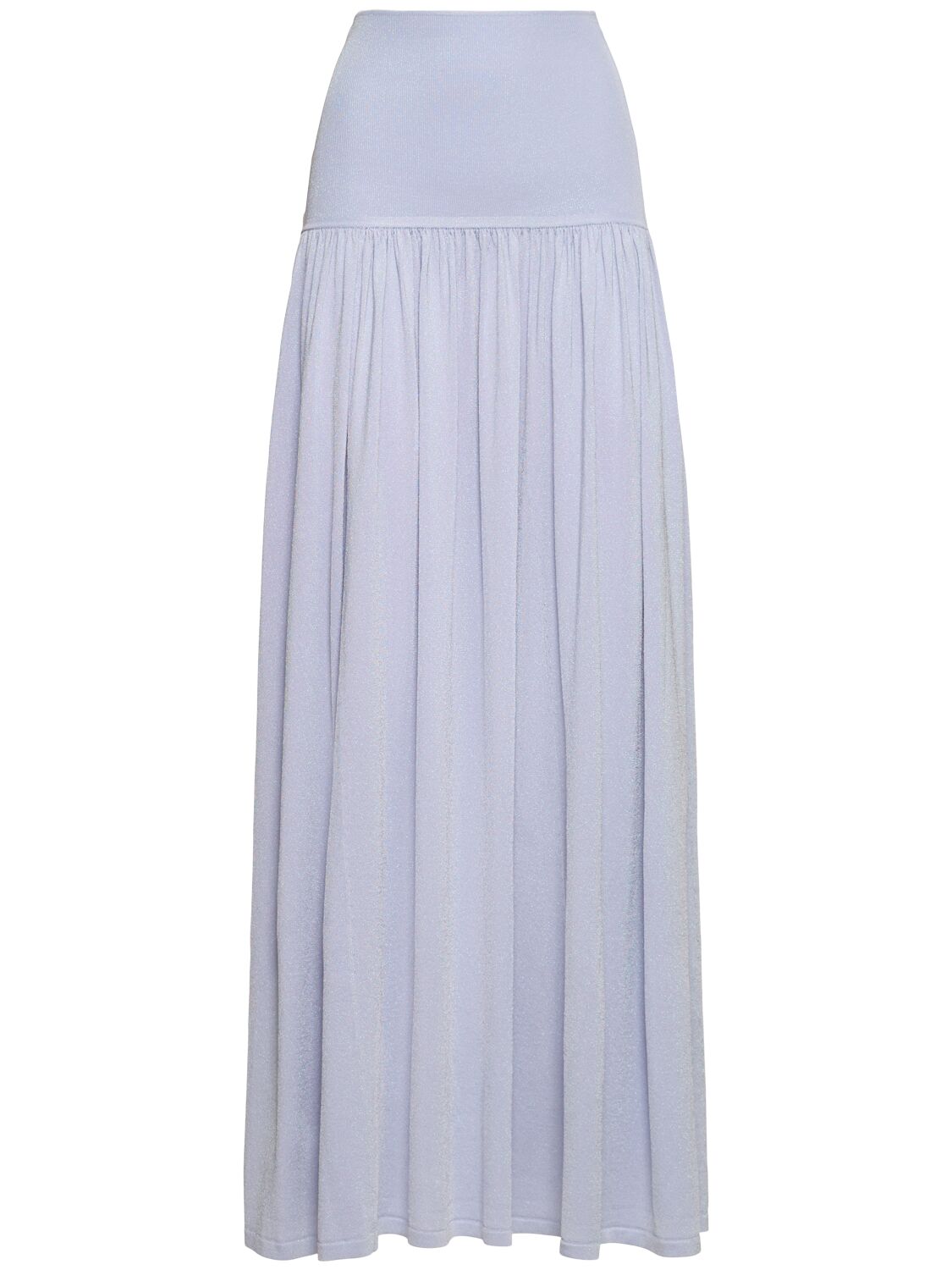 Shop Zimmermann Natura High Waist Midi Skirt In Light Blue