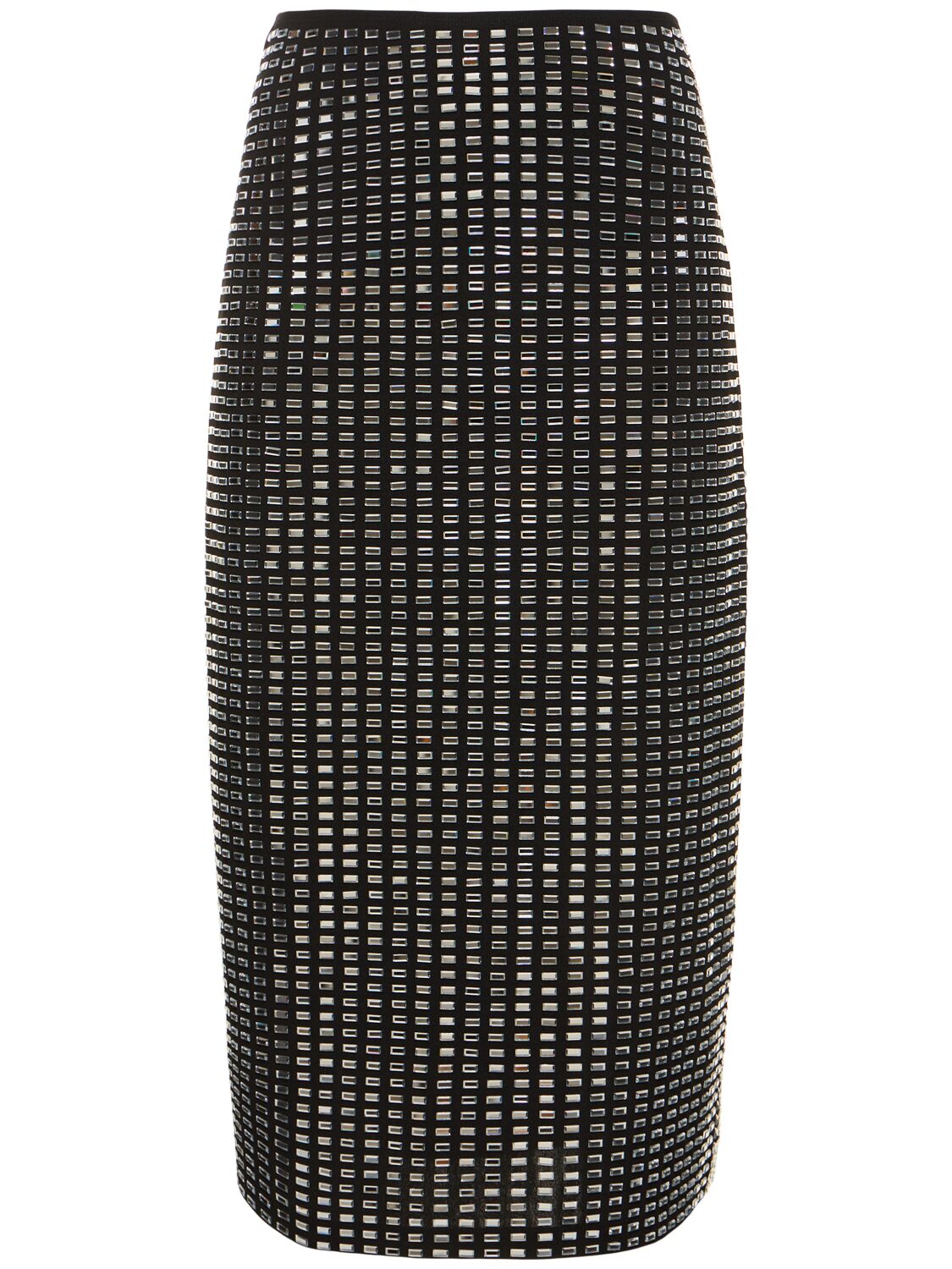 Image of Embellished Jersey Midi Skirt