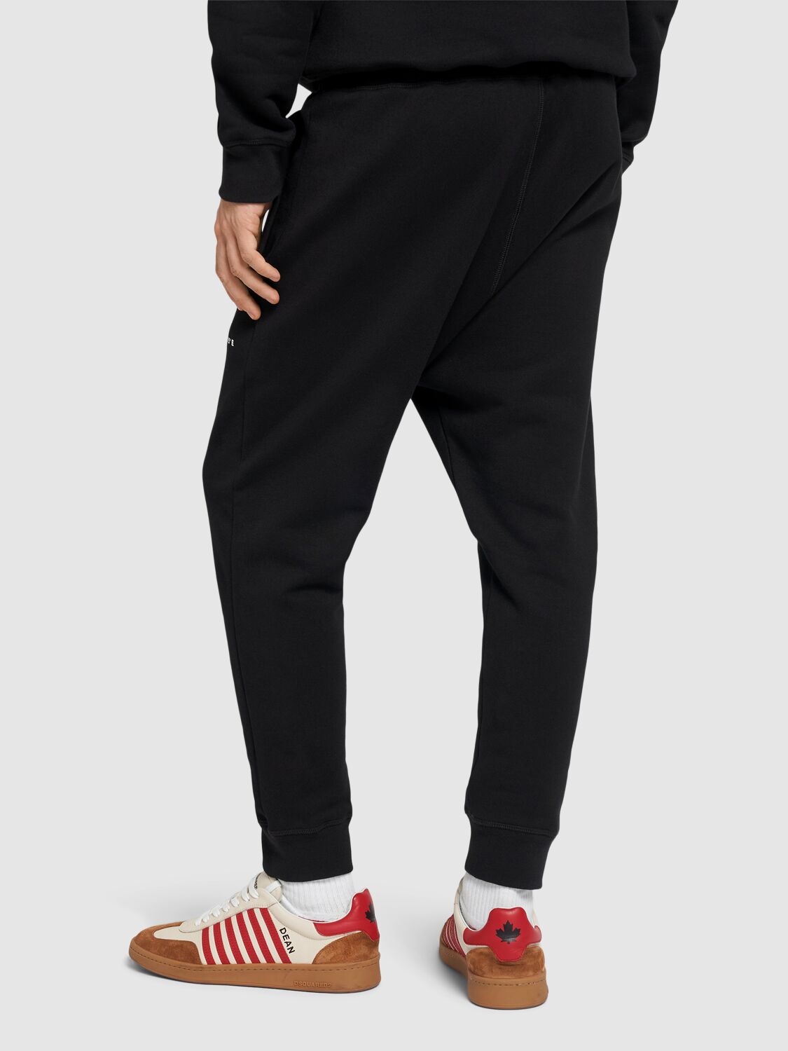 Shop Dsquared2 Dean Relaxed Fit Cotton Pants In Black