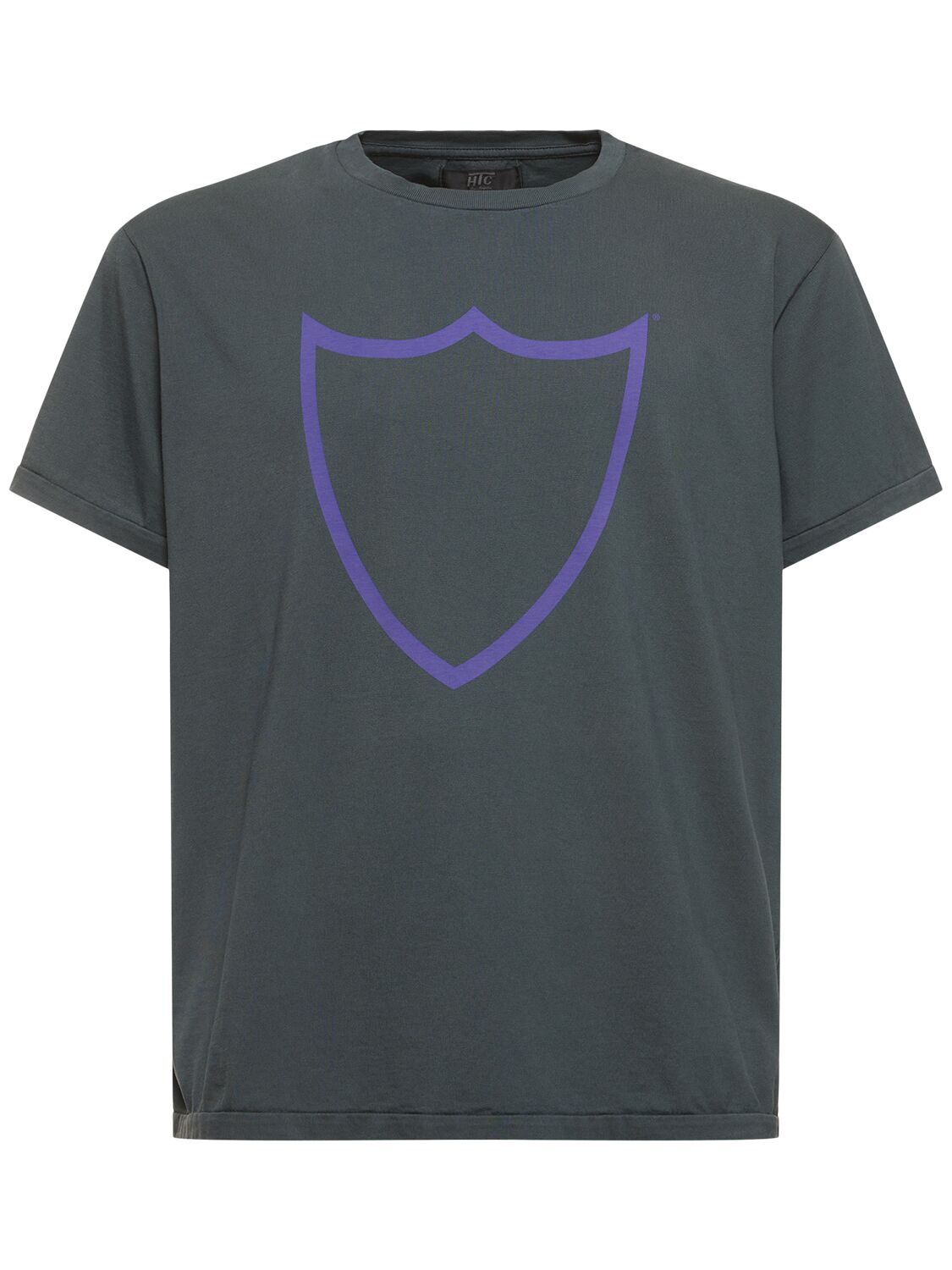 Htc Los Angeles Logo印花棉质平纹针织t恤 In Grey