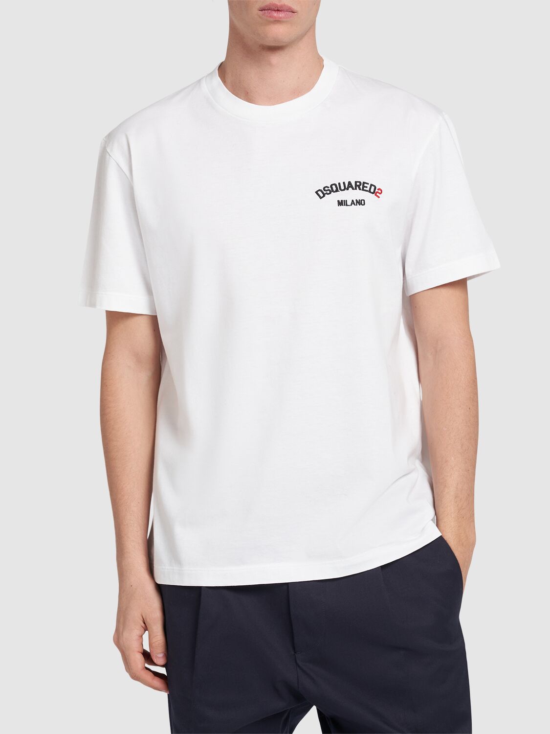 Shop Dsquared2 Regular Fit Logo T-shirt In White