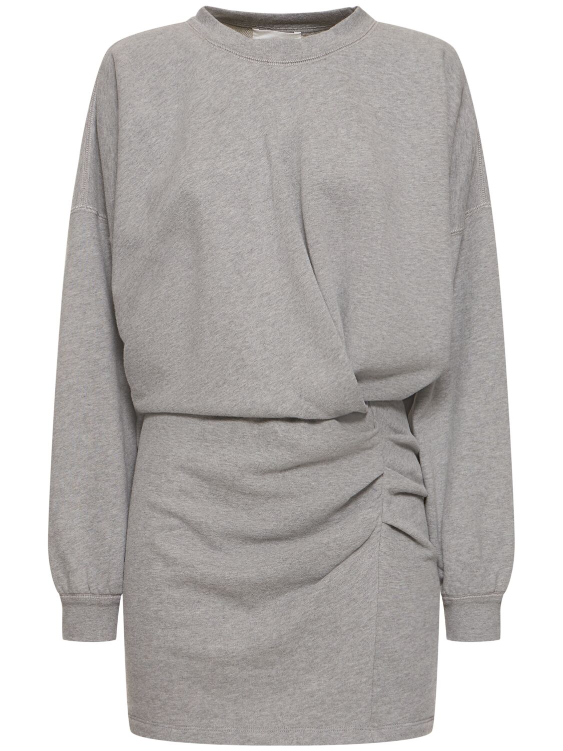 Marant Etoile Samuela Cotton Jersey Mini Dress In Grey