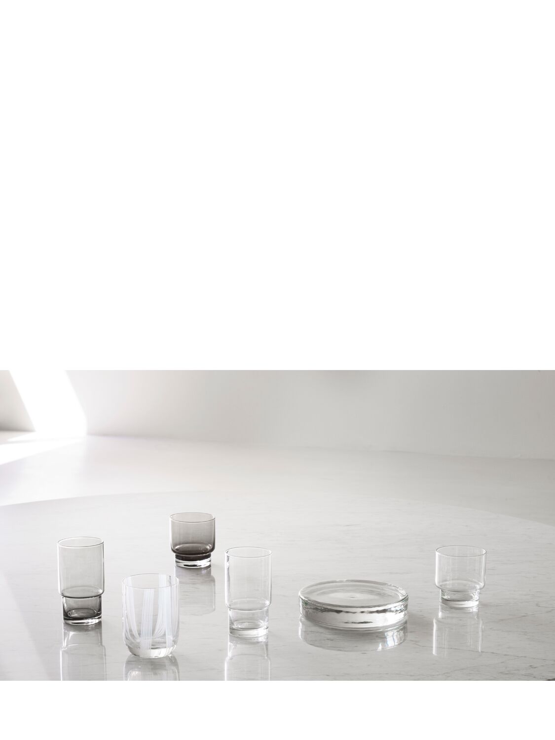 Shop Normann Copenhagen Set Of 4 Small Fit Glasses In Transparent