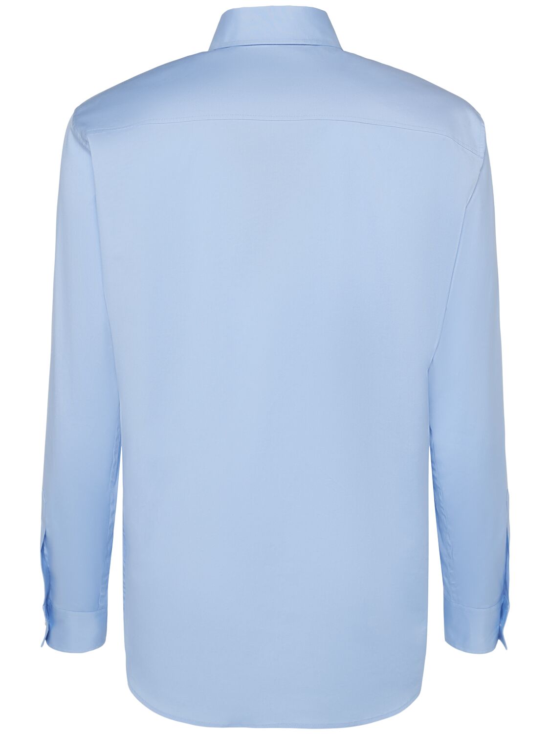 Shop Dsquared2 Stretch Cotton Poplin Shirt In Blue