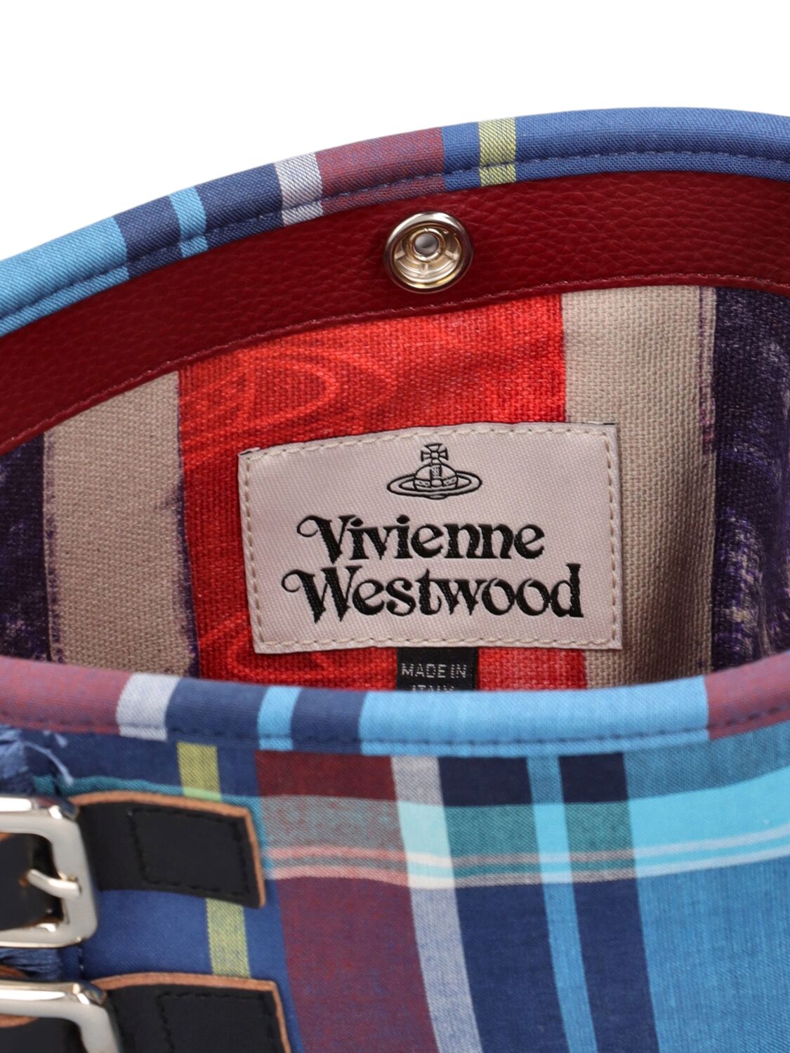 Shop Vivienne Westwood Heather Cotton Shoulder Bag In Blue