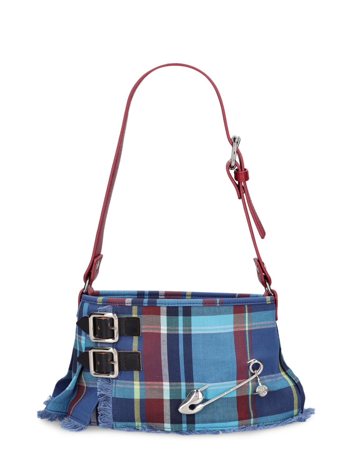 Shop Vivienne Westwood Heather Cotton Shoulder Bag In Blue