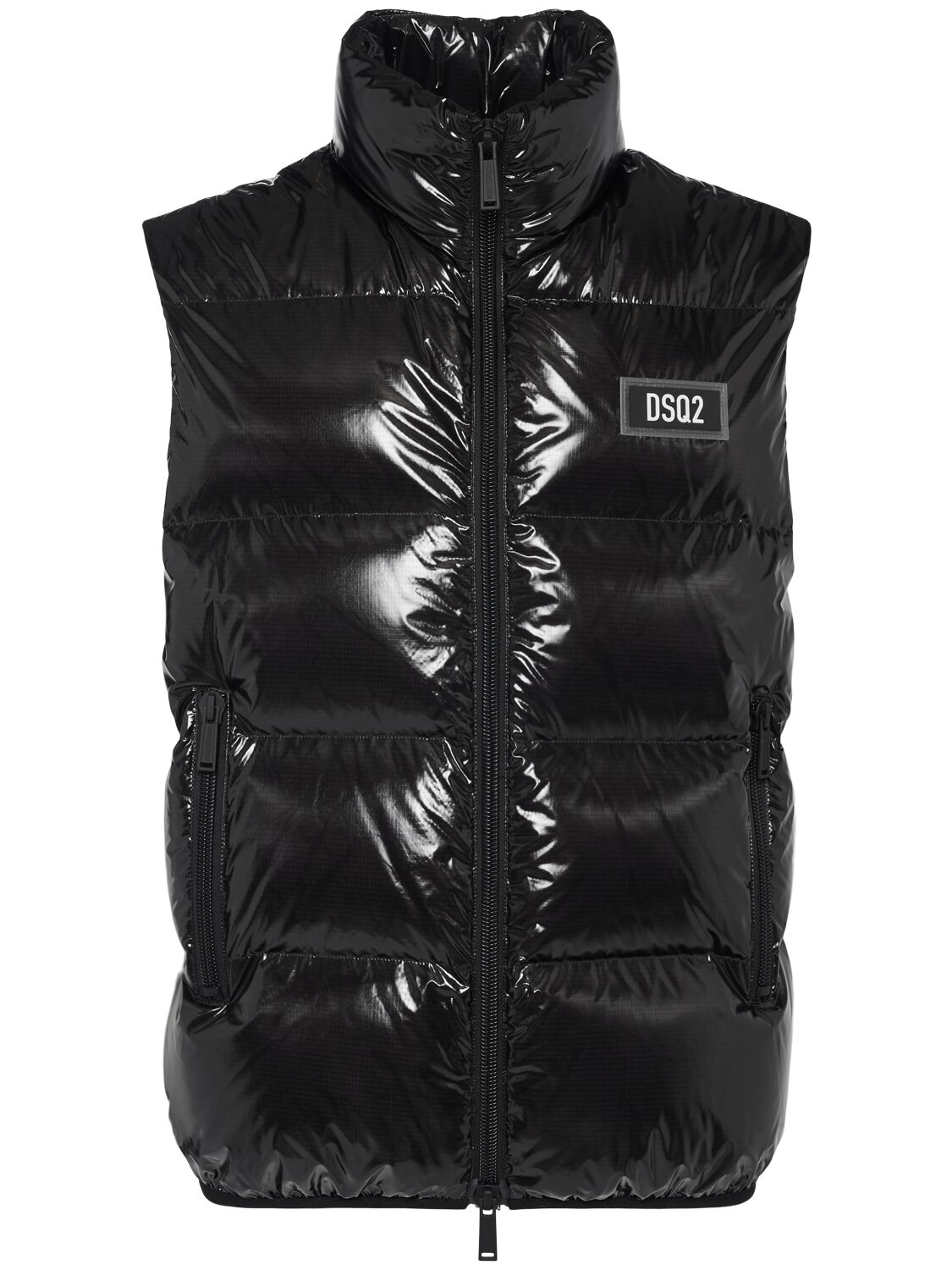 Dsquared2 Ultra Light Ripstop Down Vest In Black