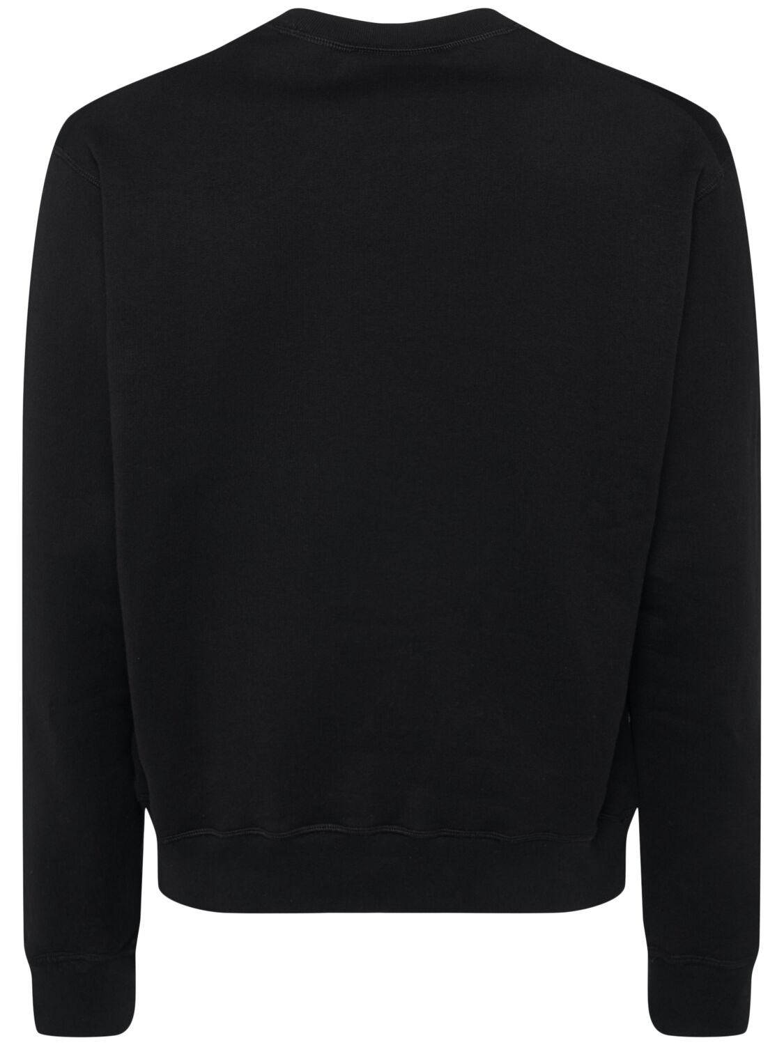 Shop Dsquared2 Cool Fit Cotton Crewneck Sweatshirt In Black