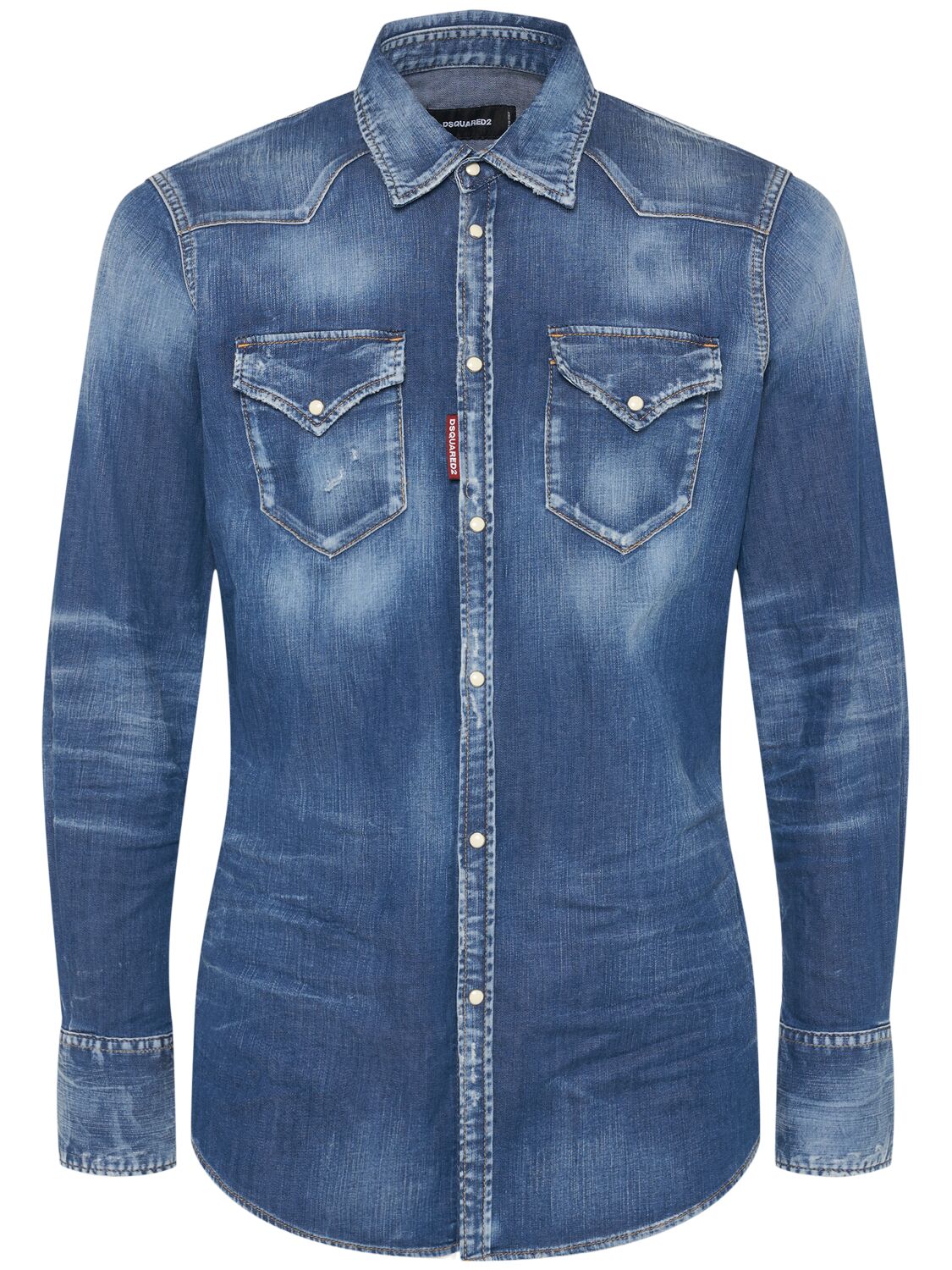 Dsquared2 Classic Denim Western Shirt In Navy