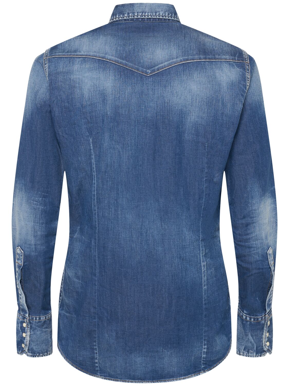 Shop Dsquared2 Classic Denim Western Shirt In Navy