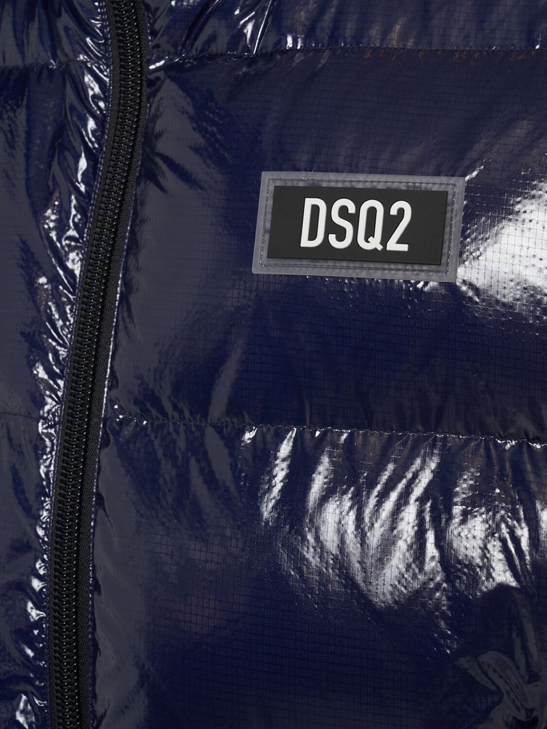 Shop Dsquared2 Ultra Light Ripstop Down Vest In Navy