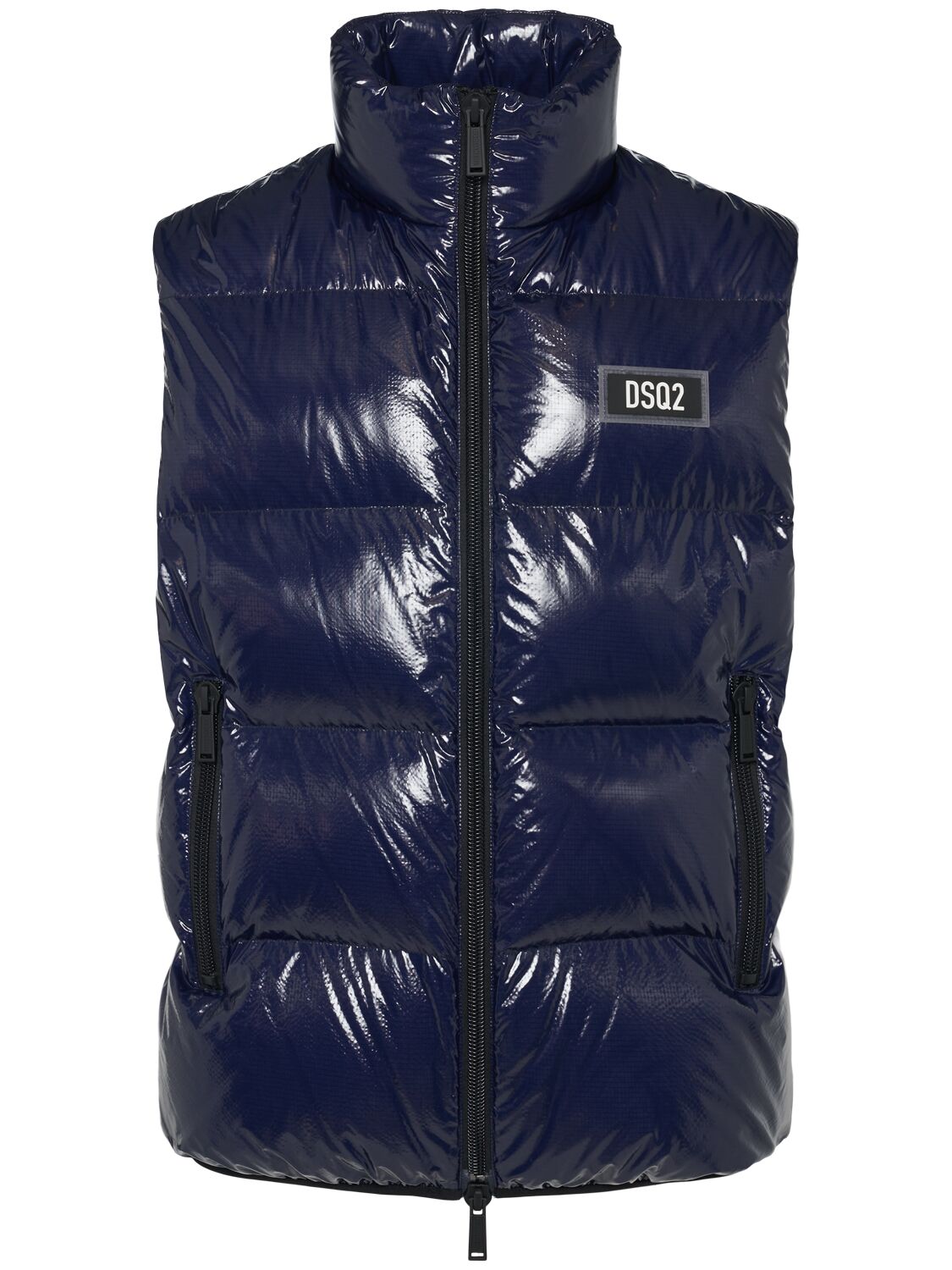 Dsquared2 Ultra Light Ripstop Down Vest In Navy