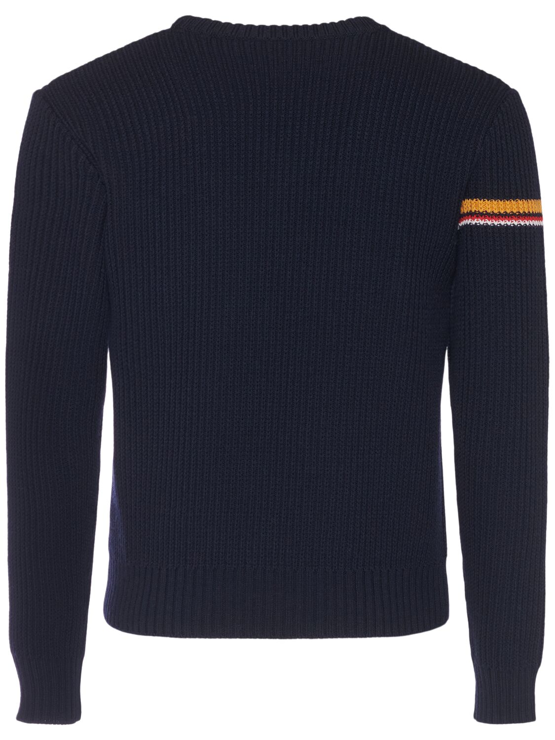 Shop Dsquared2 Wool Crewneck Logo Sweater In Navy