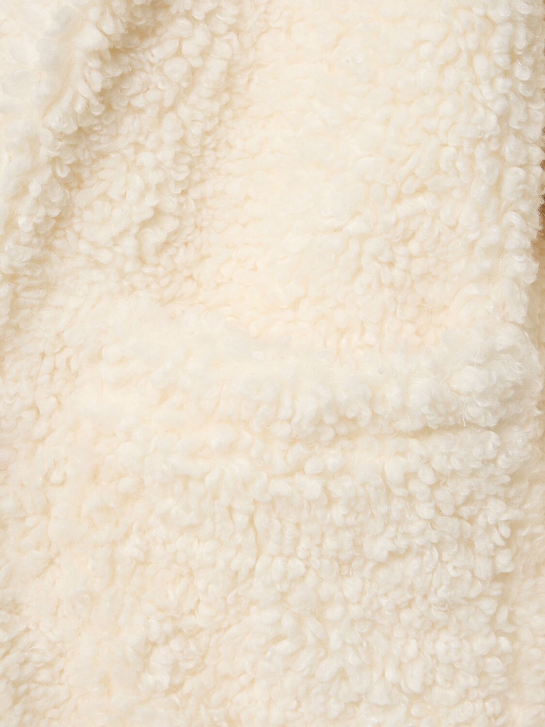 Shop Weworewhat Curly Faux Sherpa Coat In Beige