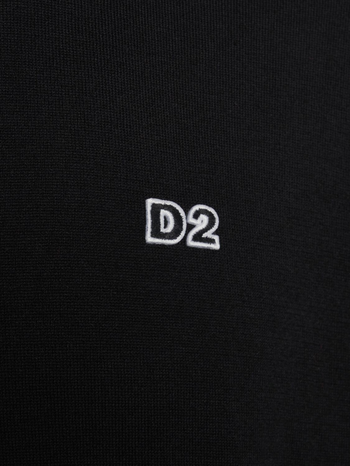 Shop Dsquared2 Crewneck Cotton Sweater In Black