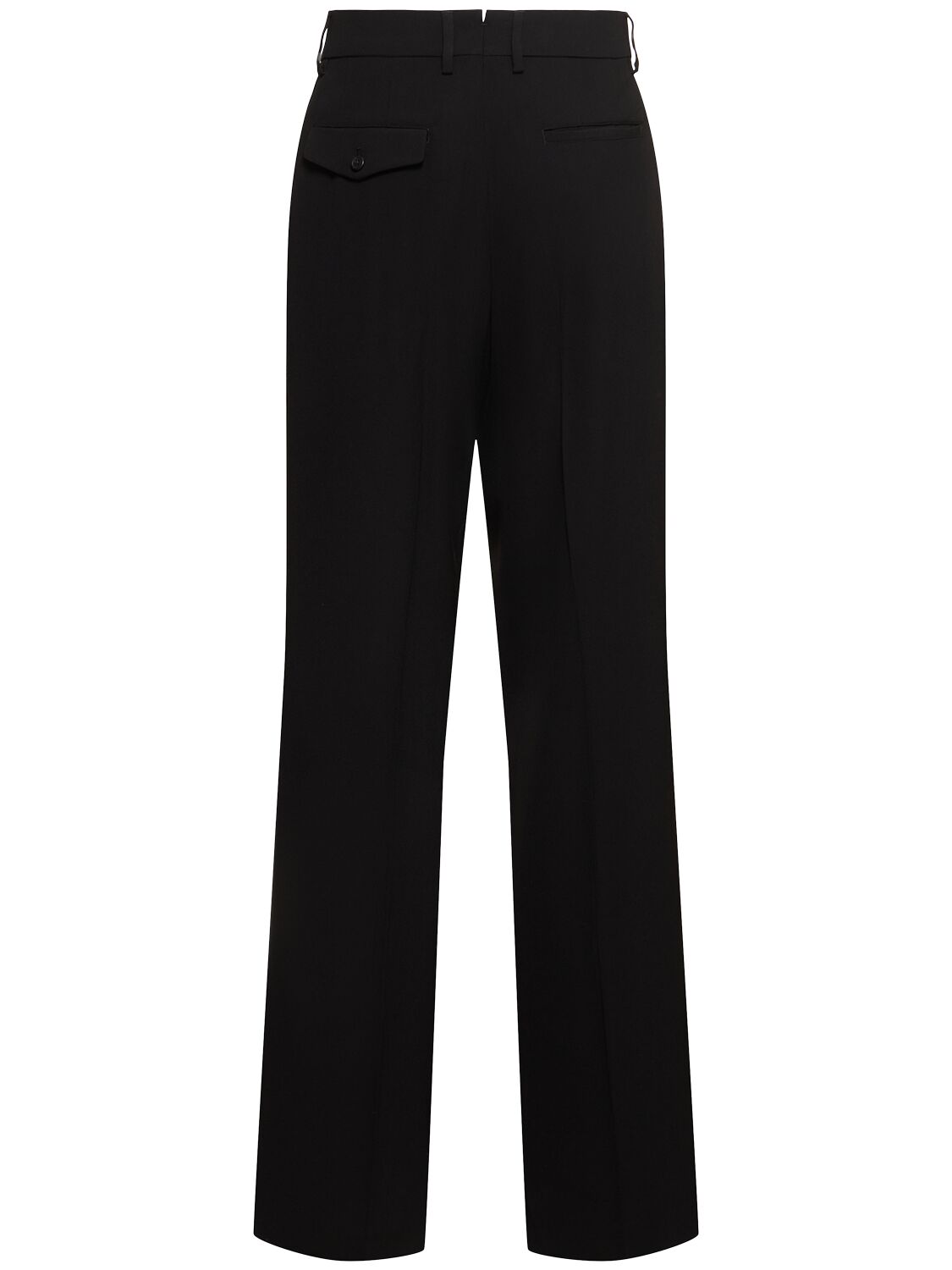 Shop Ann Demeulemeester Gaspar Flared Viscose Blend Twill Pants In Black