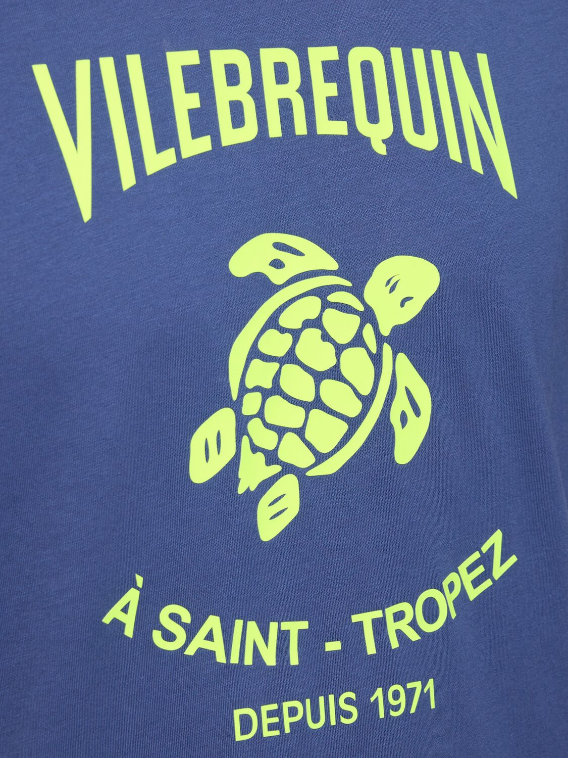 Shop Vilebrequin Logo Print Cotton Jersey T-shirt In Navy