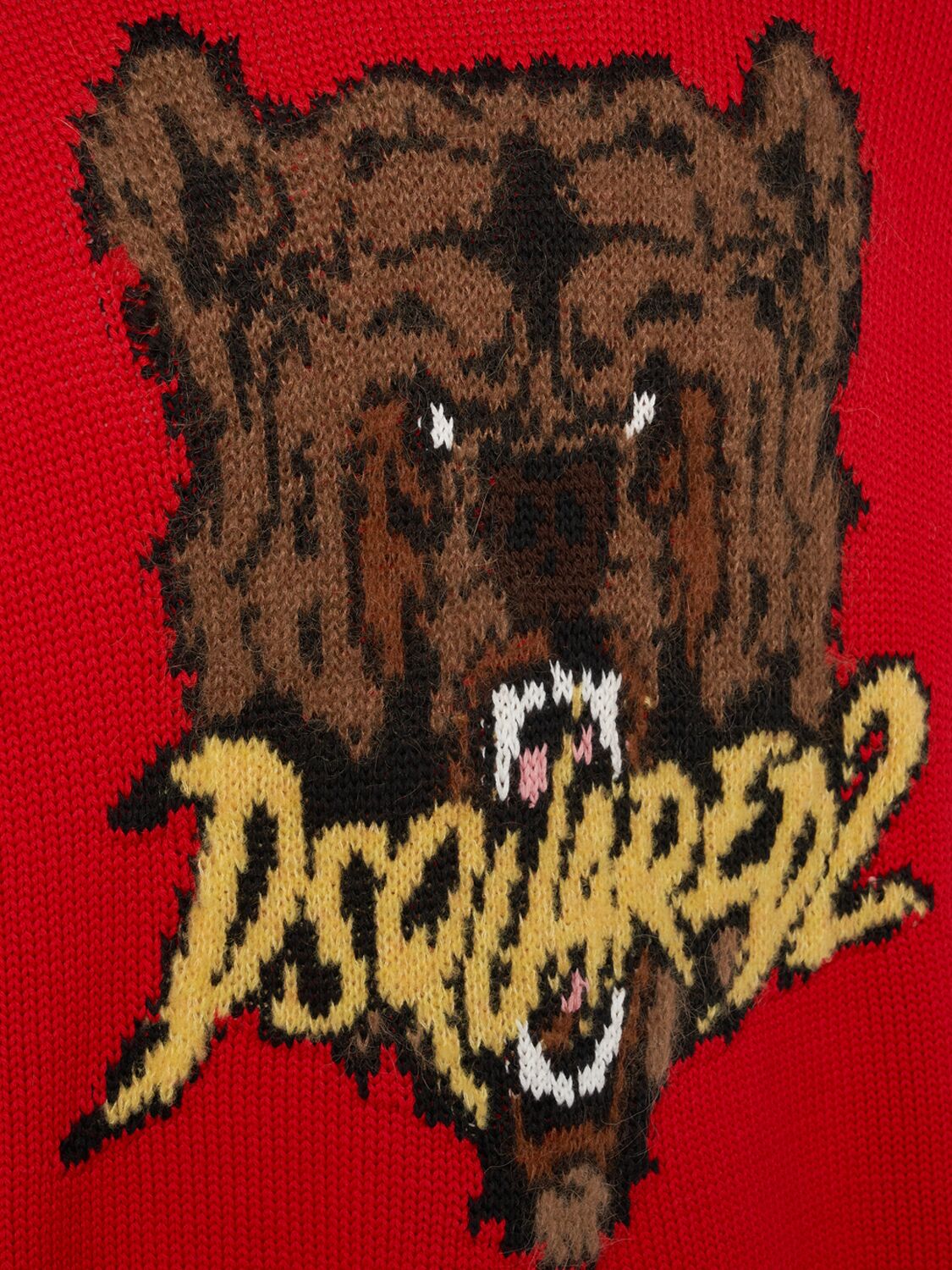 Shop Dsquared2 Crewneck Bear Logo Sweater In Rot