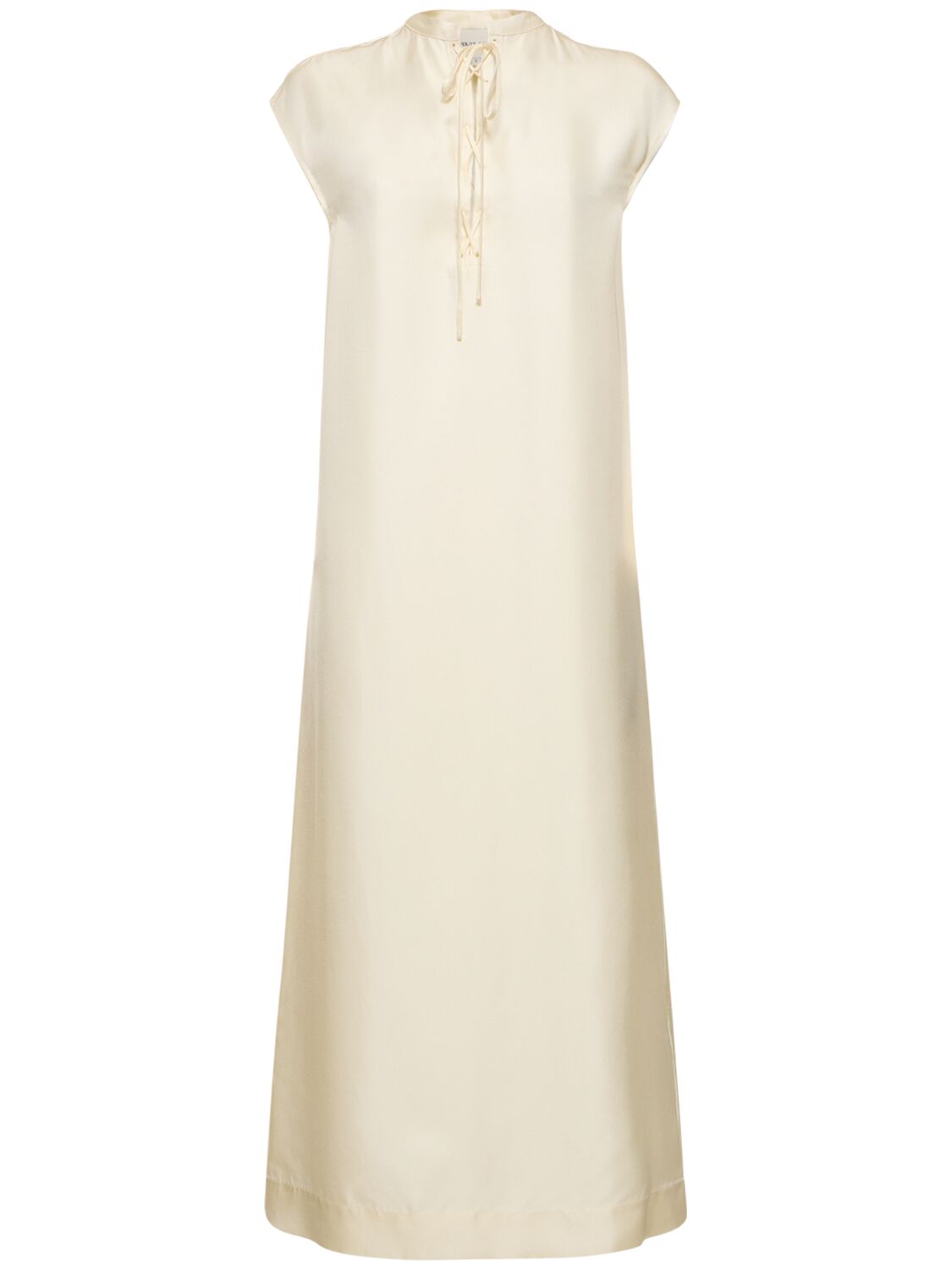 Loulou Studio Demeter Silk Kaftan In Ivory