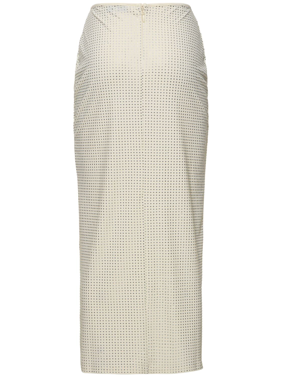 Shop Weworewhat Embellished Midi Skirt In White
