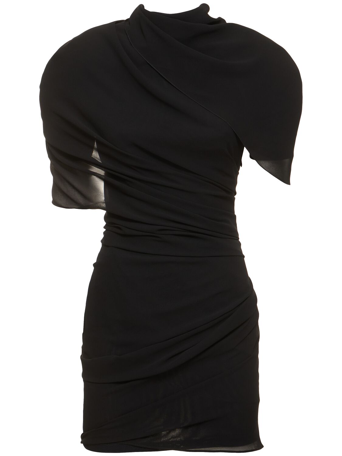 Image of La Robe Castagna Draped Satin Dress