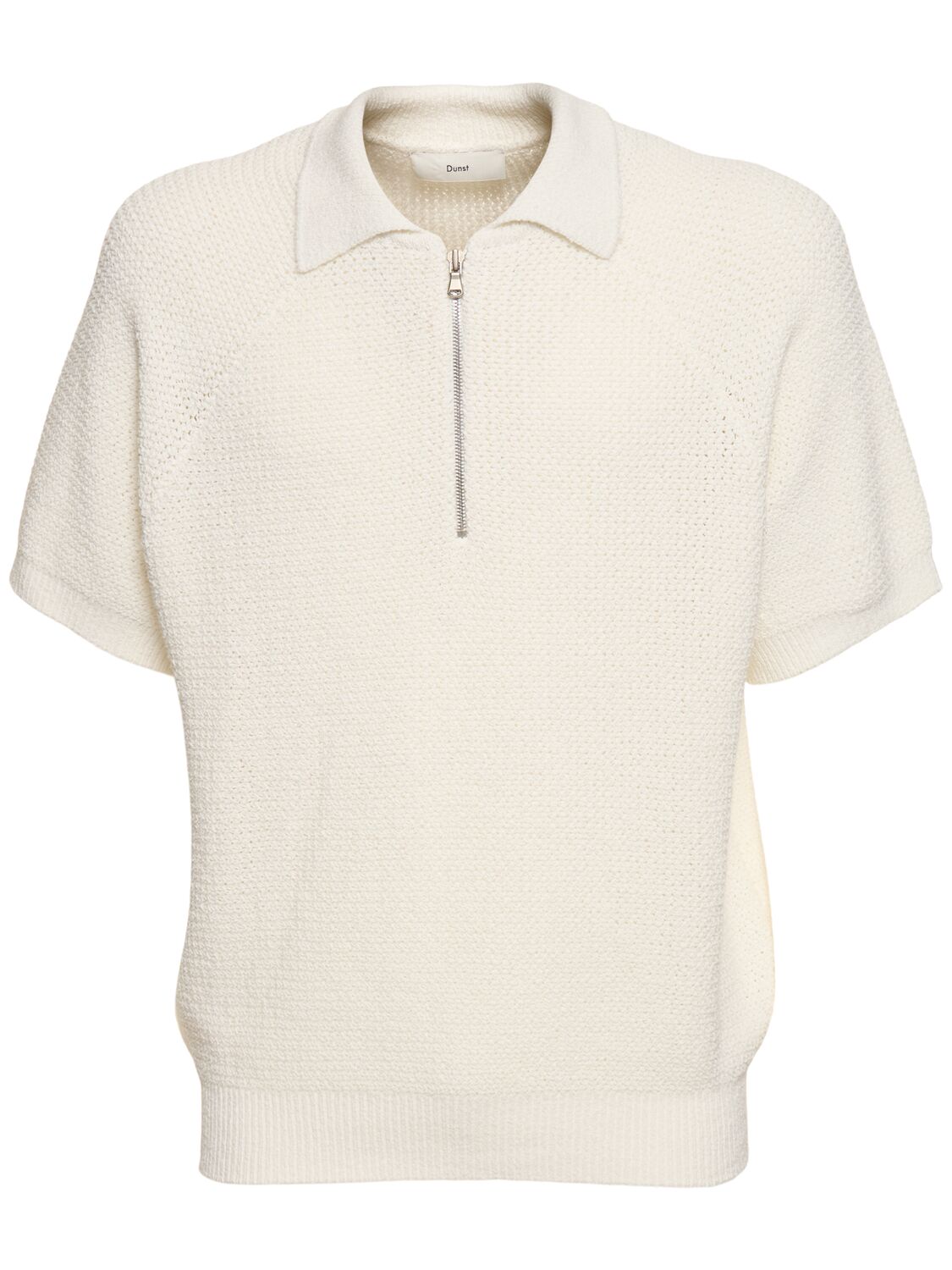 Image of Collared Half-zip Knit Polo