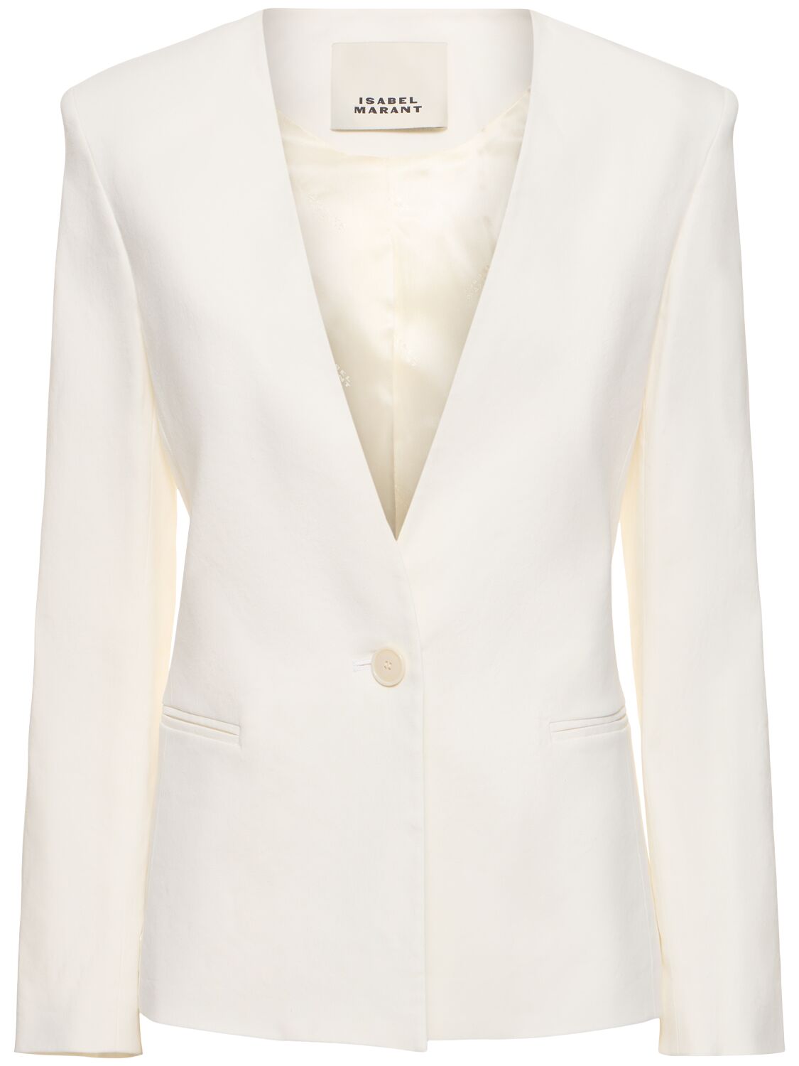 Shop Isabel Marant Manzi Hemp Blend Blazer In White