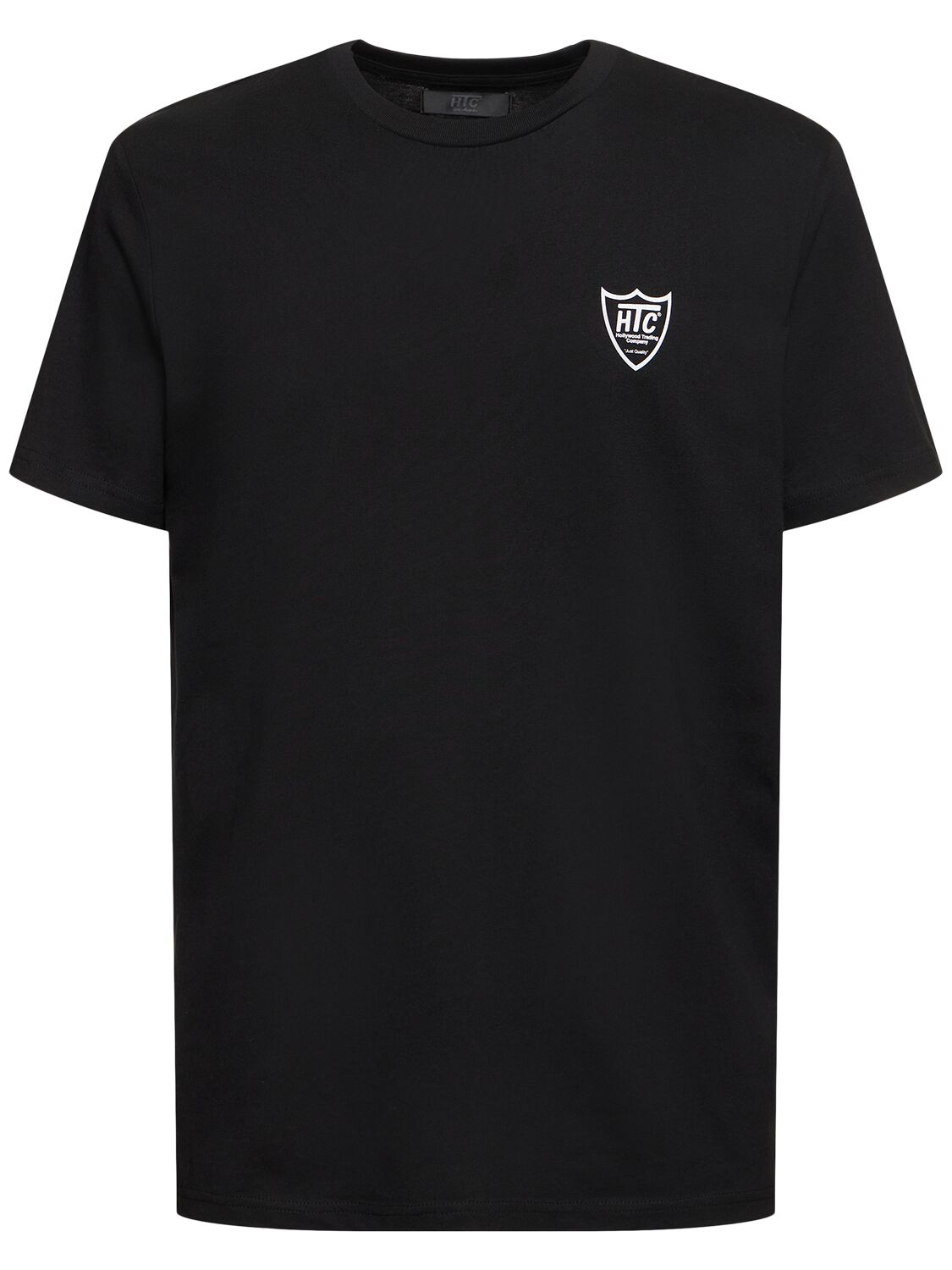 Htc Los Angeles Small Logo Print Cotton Jersey T-shirt In Black