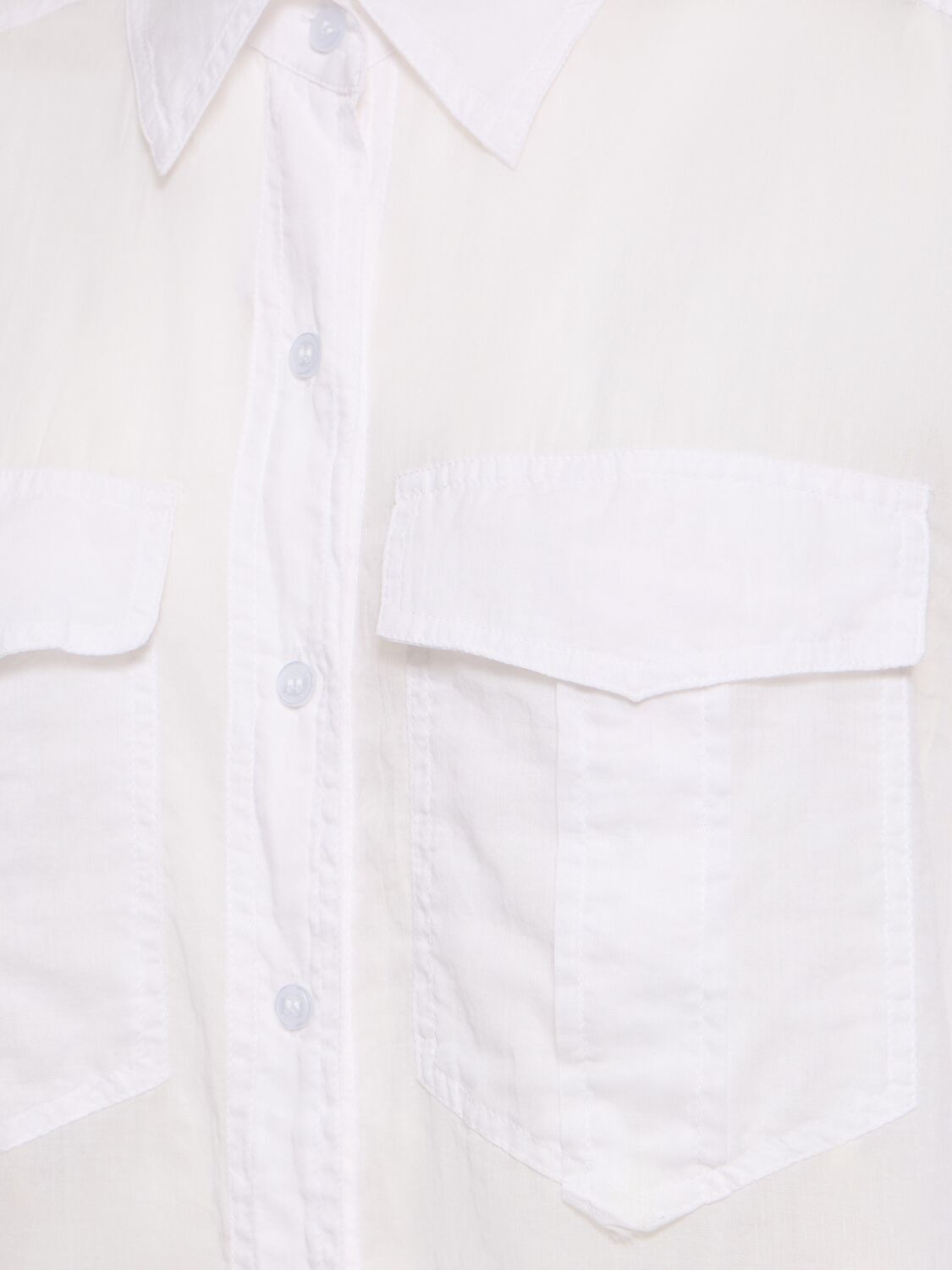 Shop Marant Etoile Nath Self-tie Cotton Shirt In White