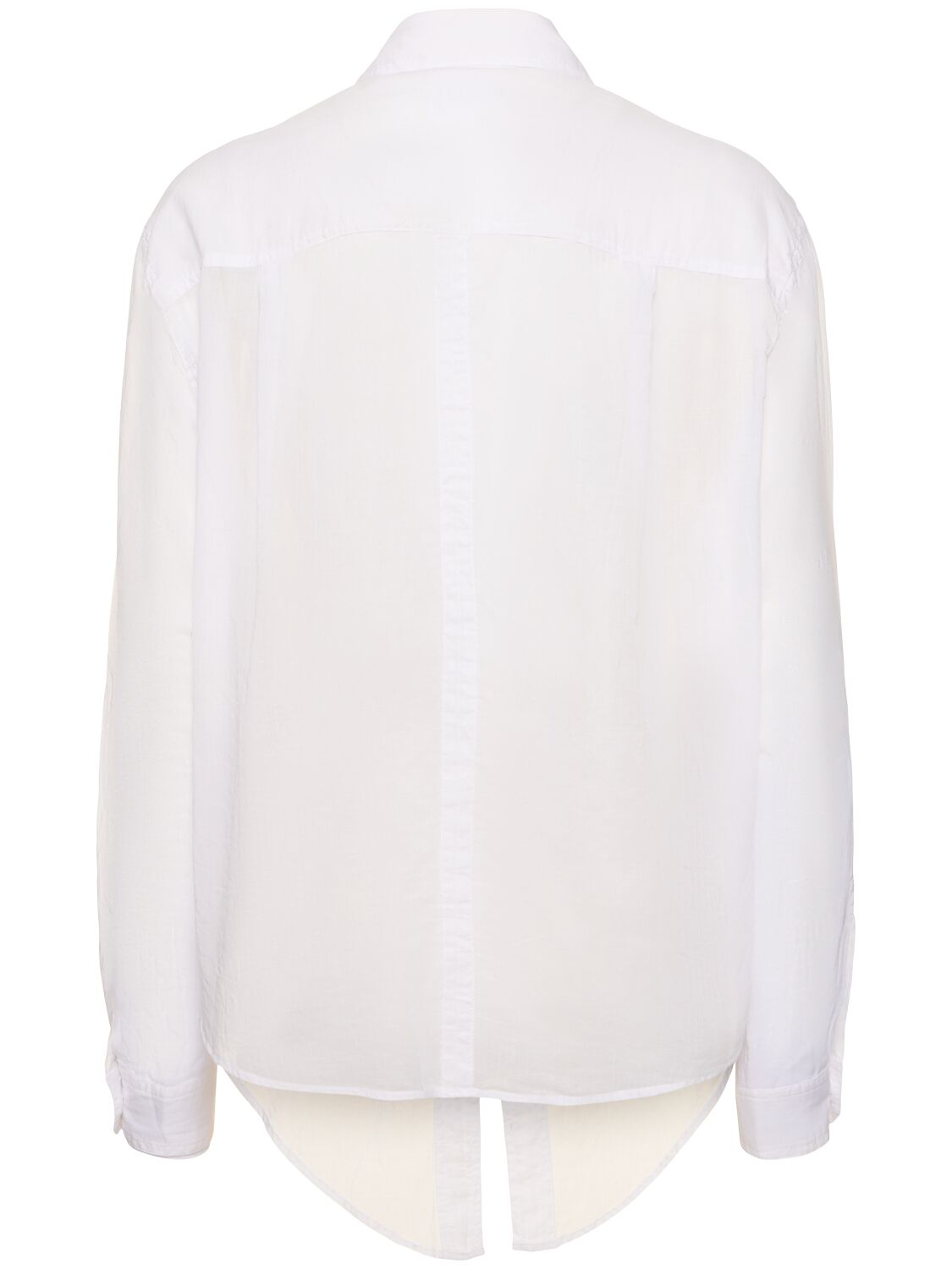 Shop Marant Etoile Nath Self-tie Cotton Shirt In White