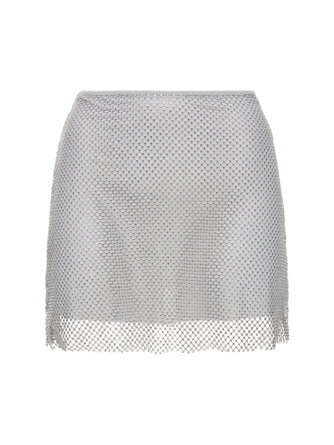 Shop Weworewhat Sequined Mini Skirt In Silver