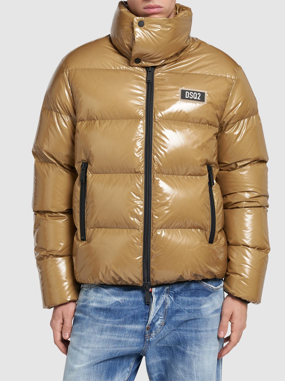 Shop Dsquared2 Ultra Light Ripstop Down Jacket In Walnut