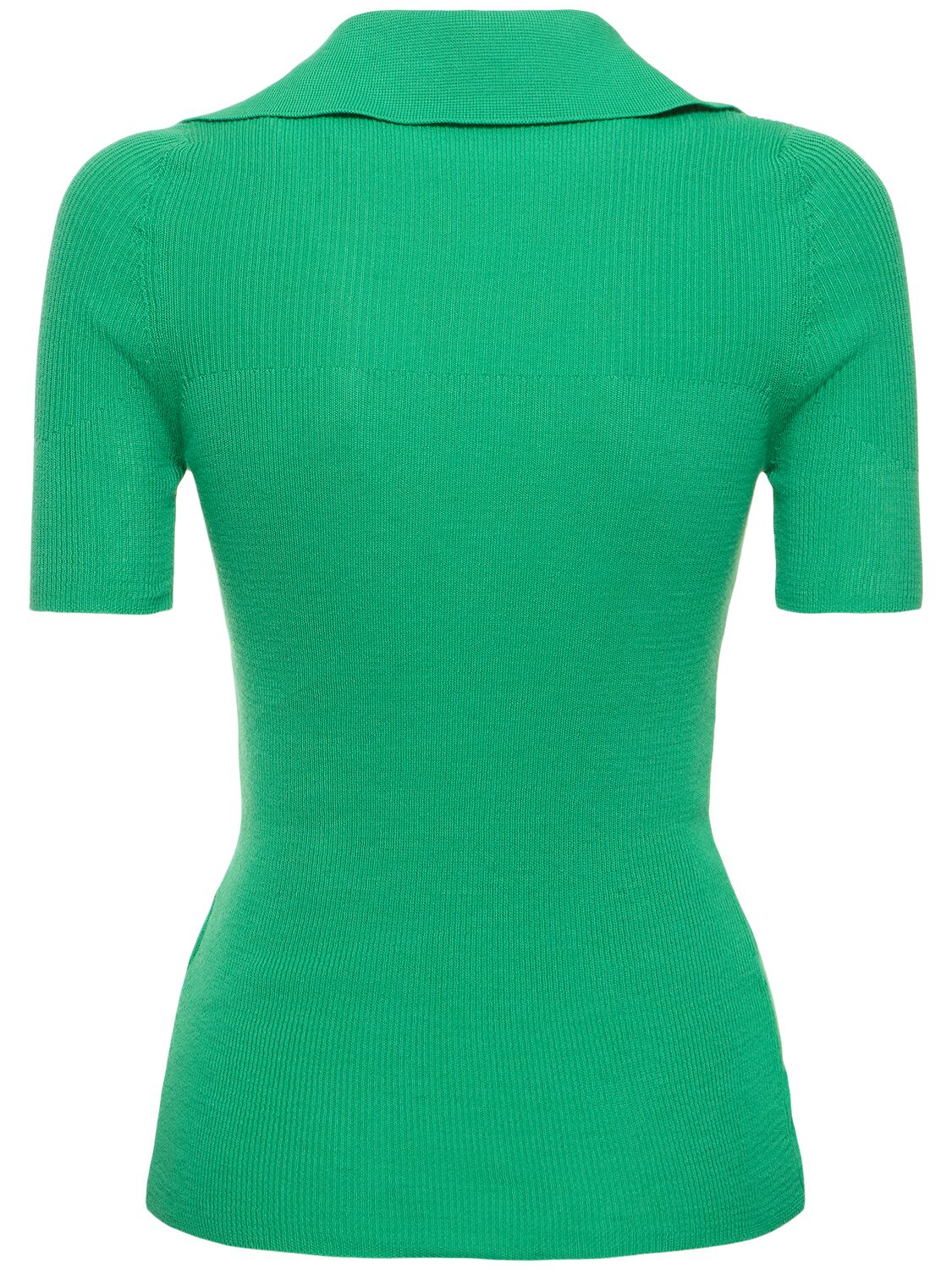 Shop Vivienne Westwood Marina Cotton Knit Short Sleeve Polo In Green
