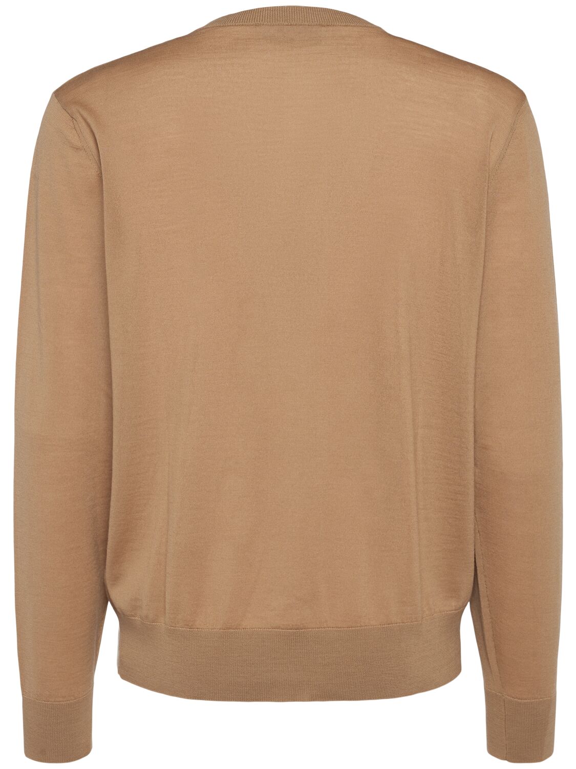 Shop Dsquared2 Crewneck Wool Sweater In Sand