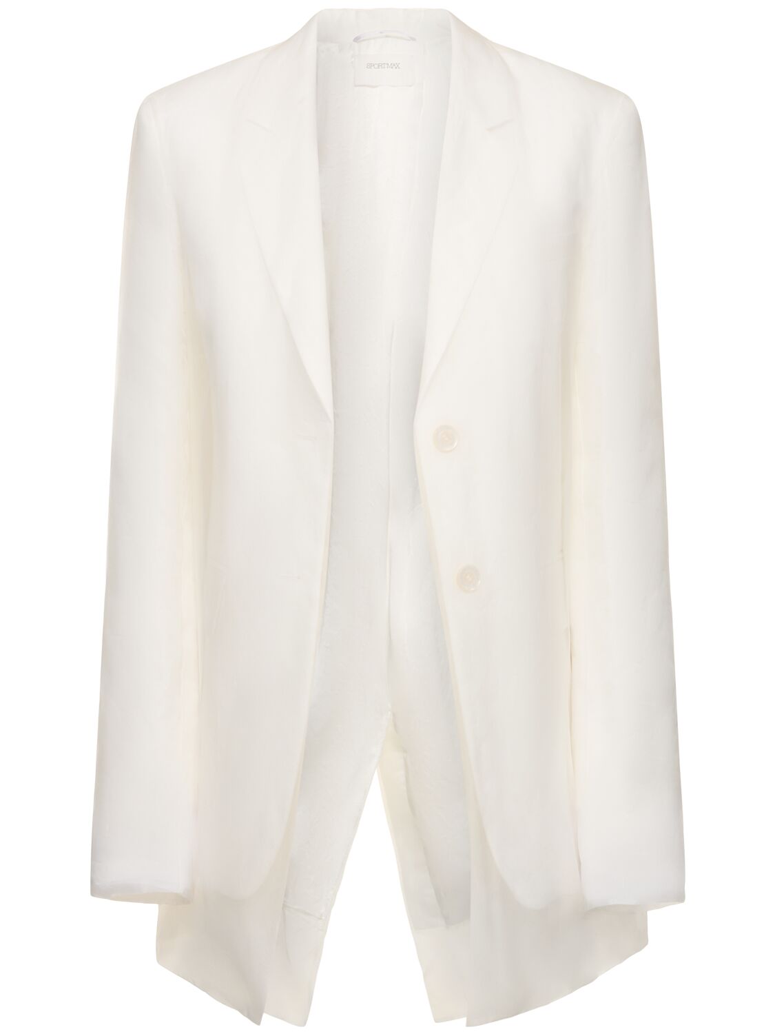 Sportmax Acacia1234 Cotton & Linen Blazer In White