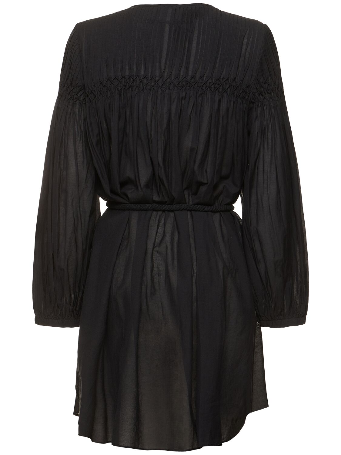 Shop Marant Etoile Adeliani Buttoned Long Sleeve Dress In Black