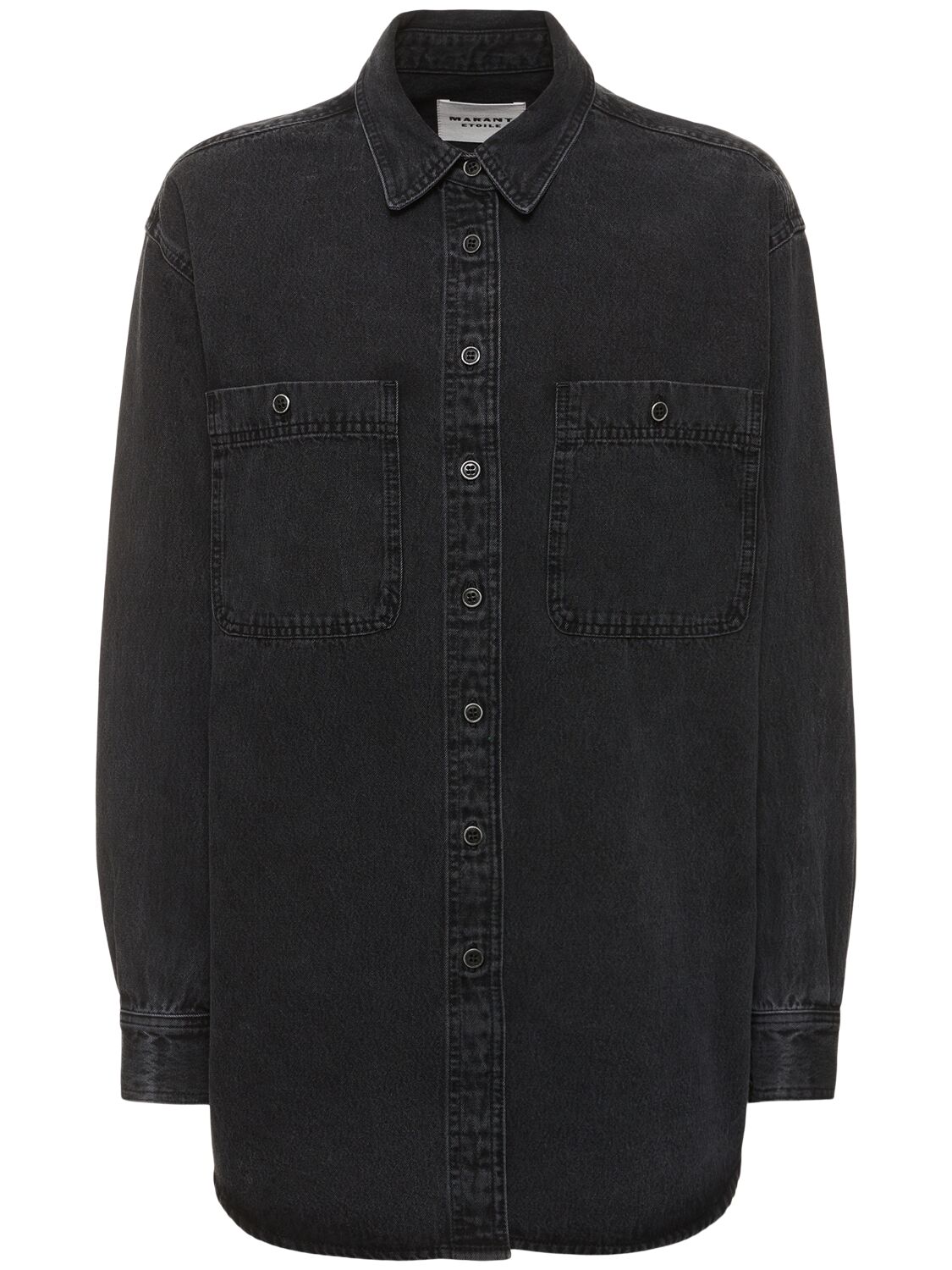 Shop Marant Etoile Verane Cotton Shirt In Black