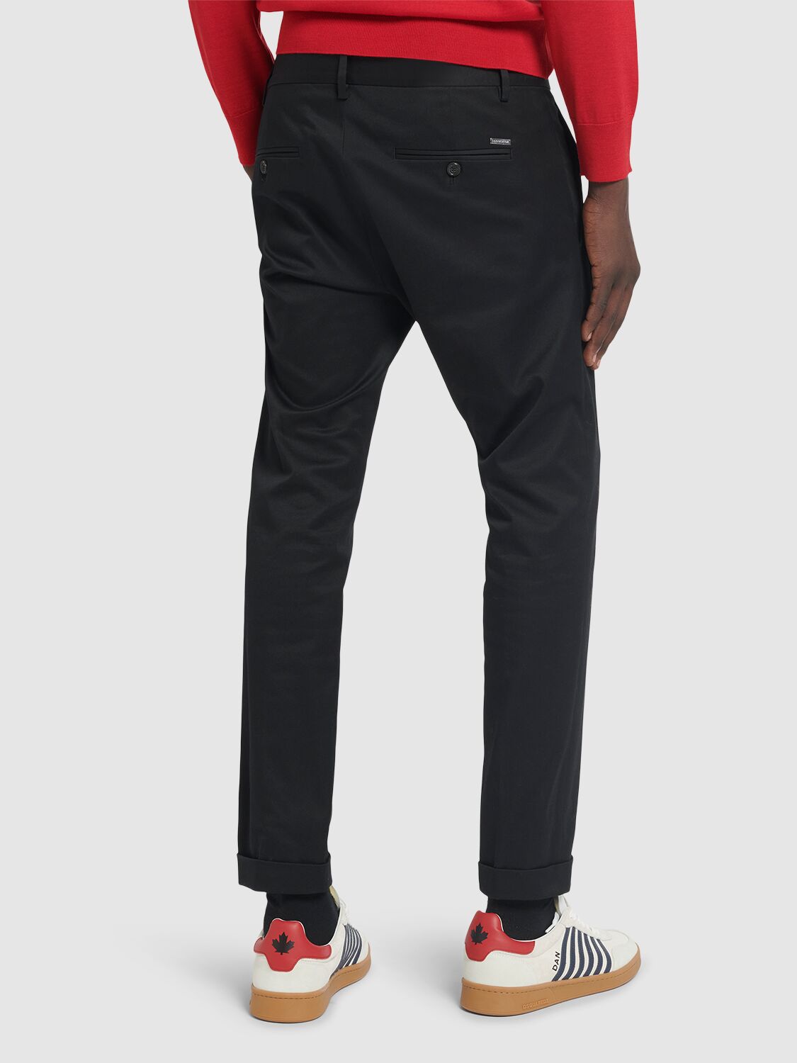 Shop Dsquared2 Cool Guy Stretch Cotton Pants In Black