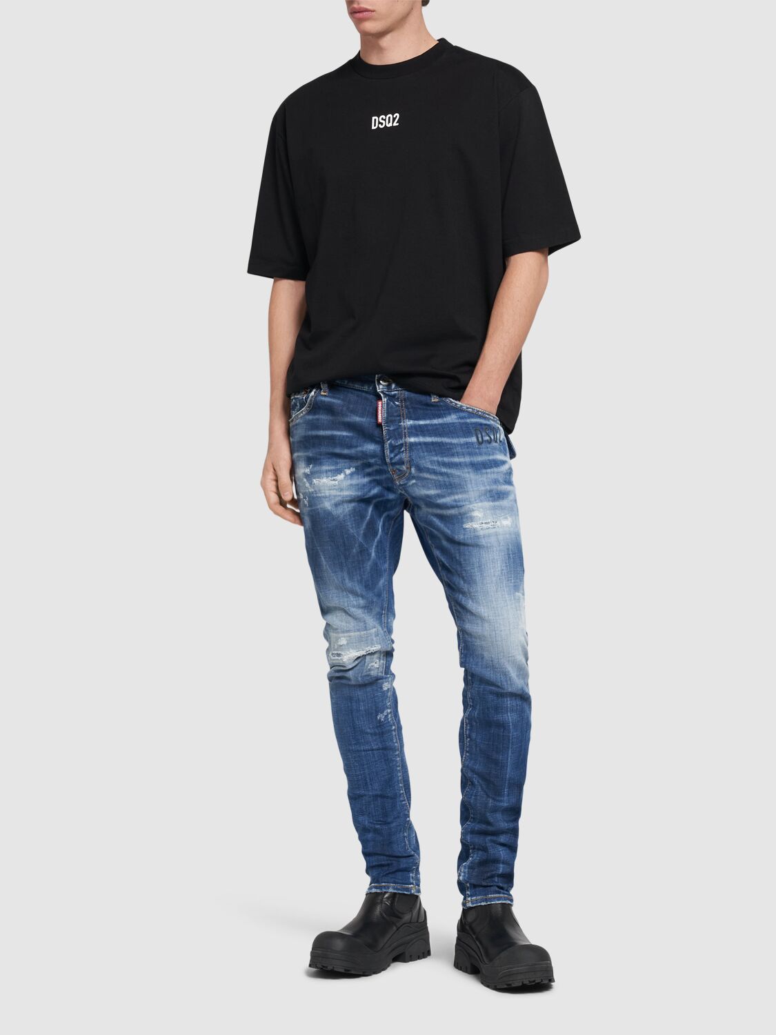 Shop Dsquared2 Loose Fit T-shirt In Black